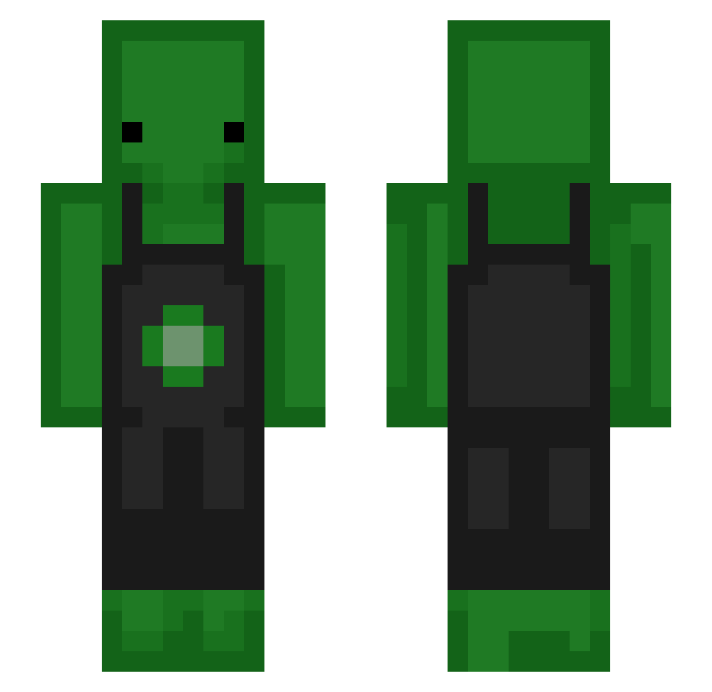 WhiteASecas Minecraft skin, front and back view
