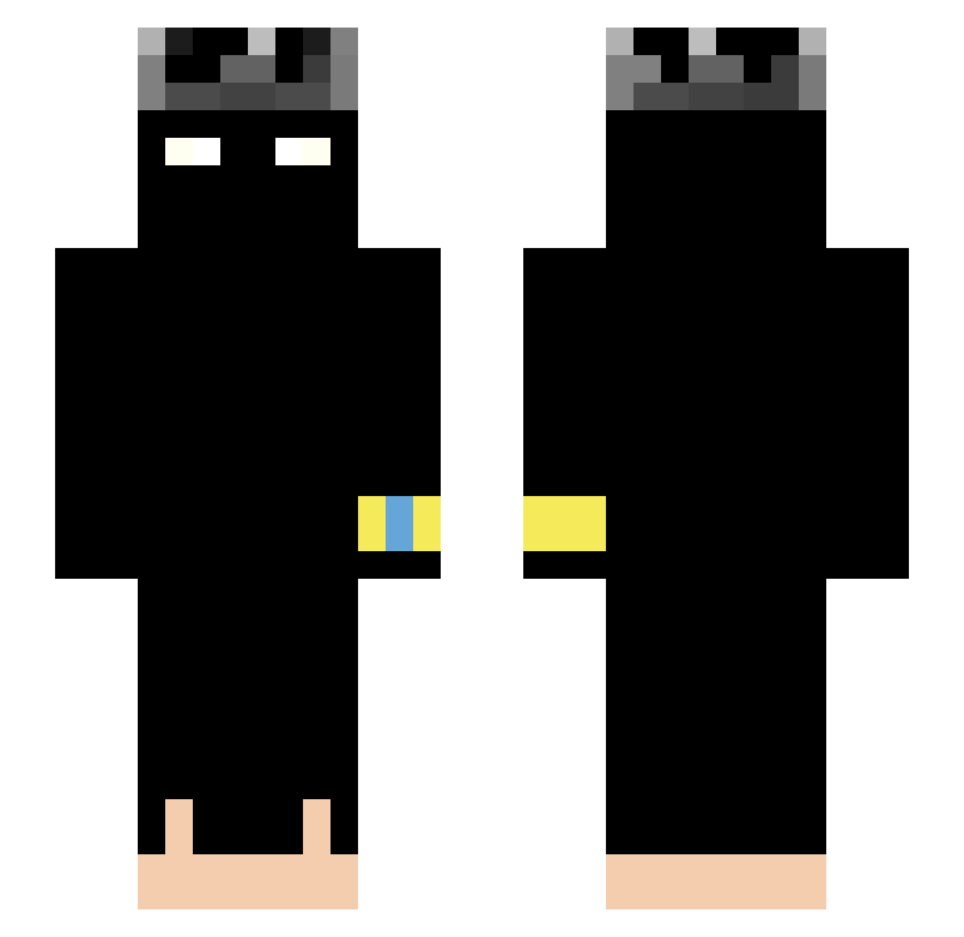 snayzyx Minecraft skin, front and back view