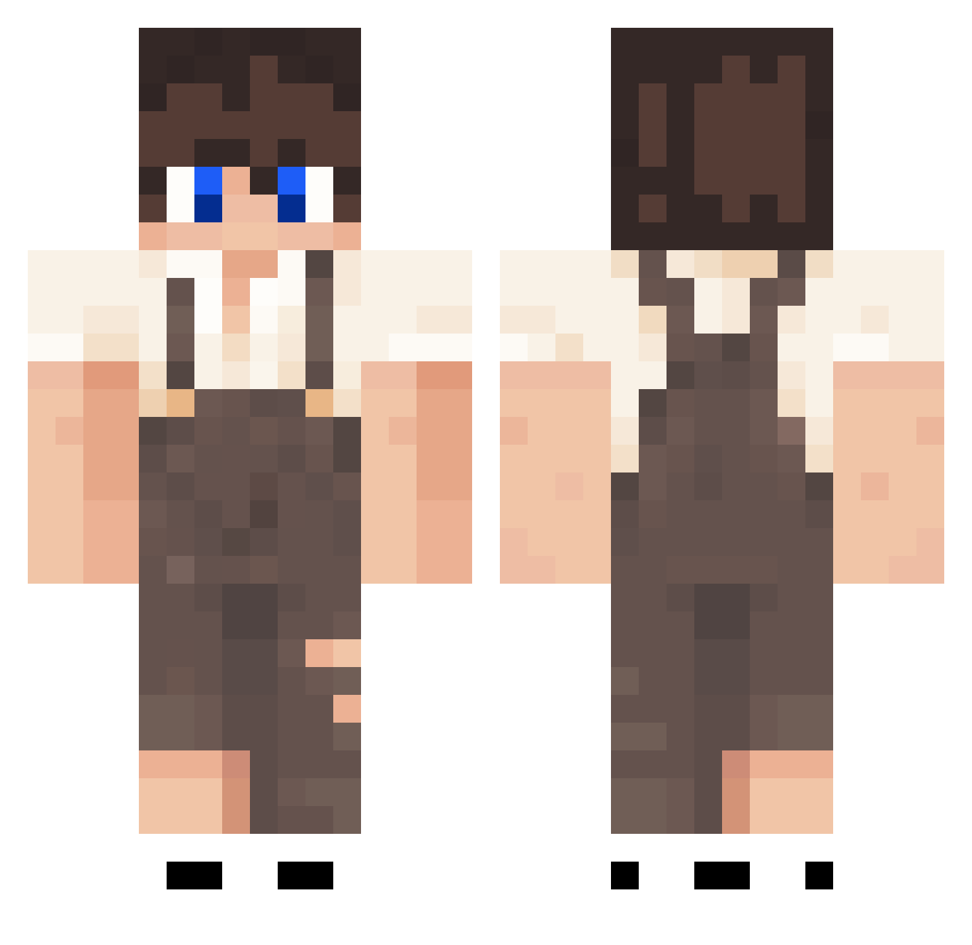True_Phantastik Minecraft skin, front and back view