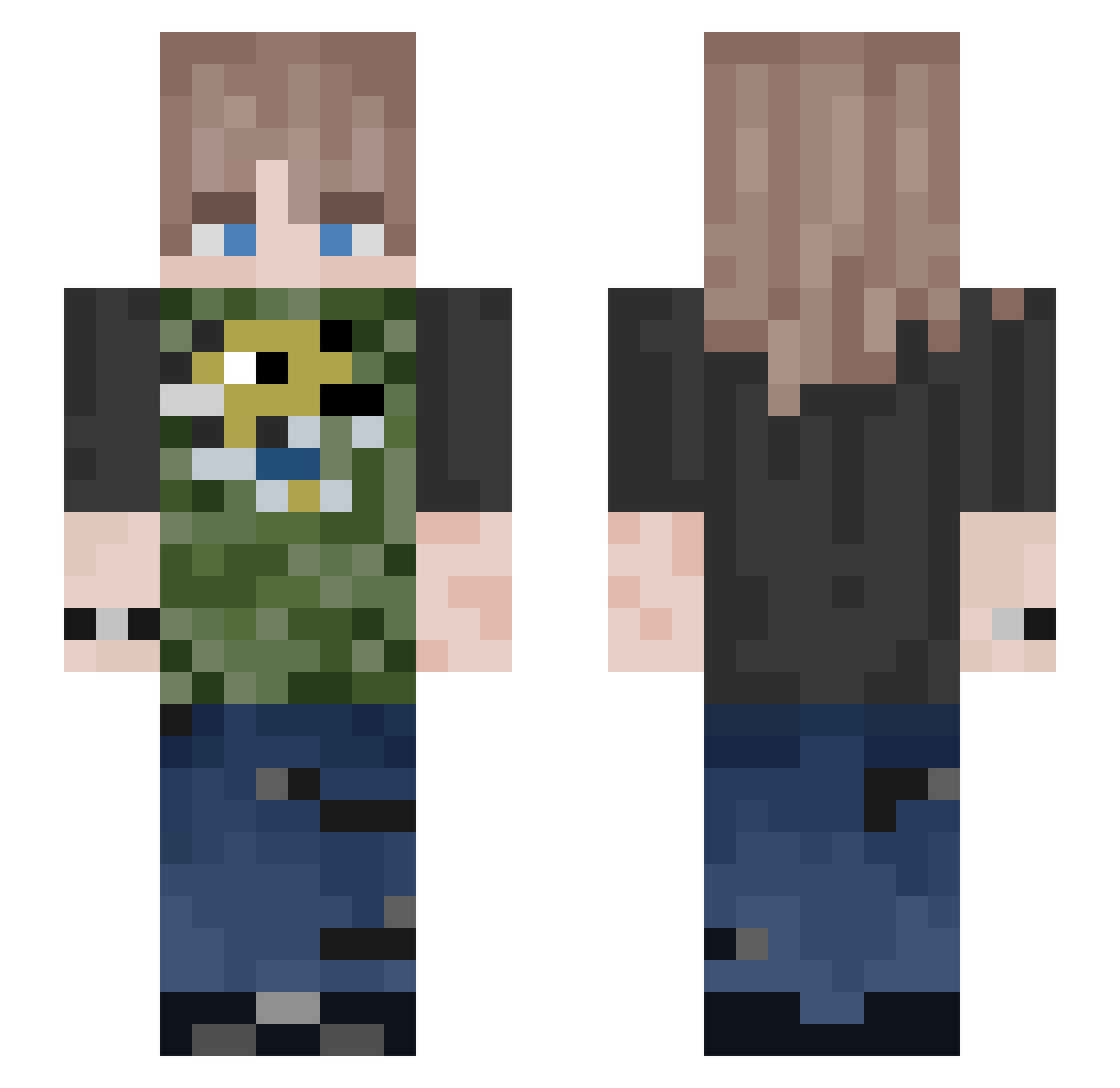 Weever_08 Minecraft skin, front and back view