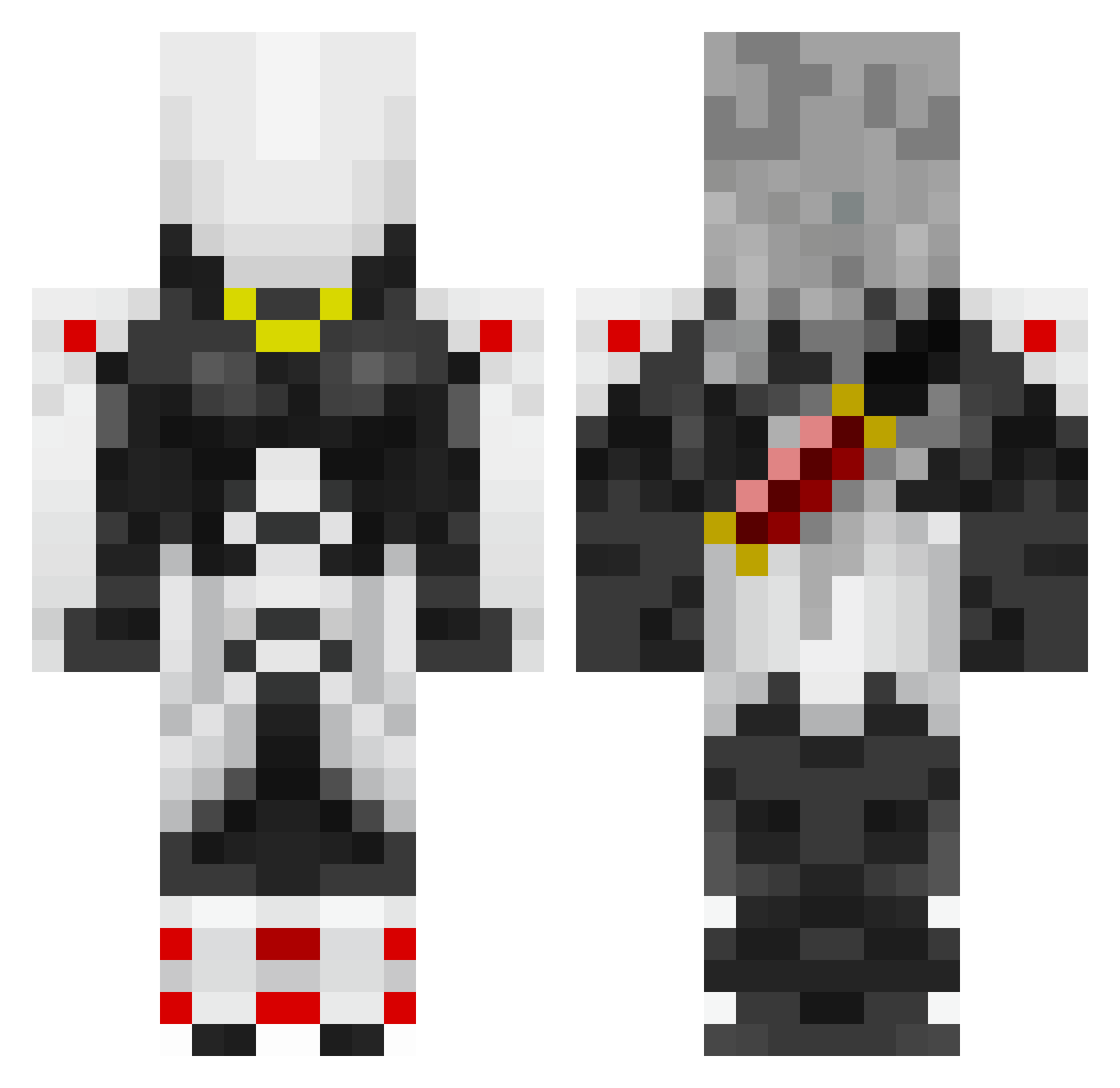 WolfoSalvaje Minecraft skin, front and back view