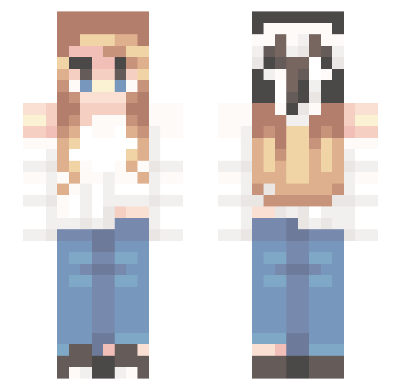 ShadowLancer42 Minecraft skin, front and back view