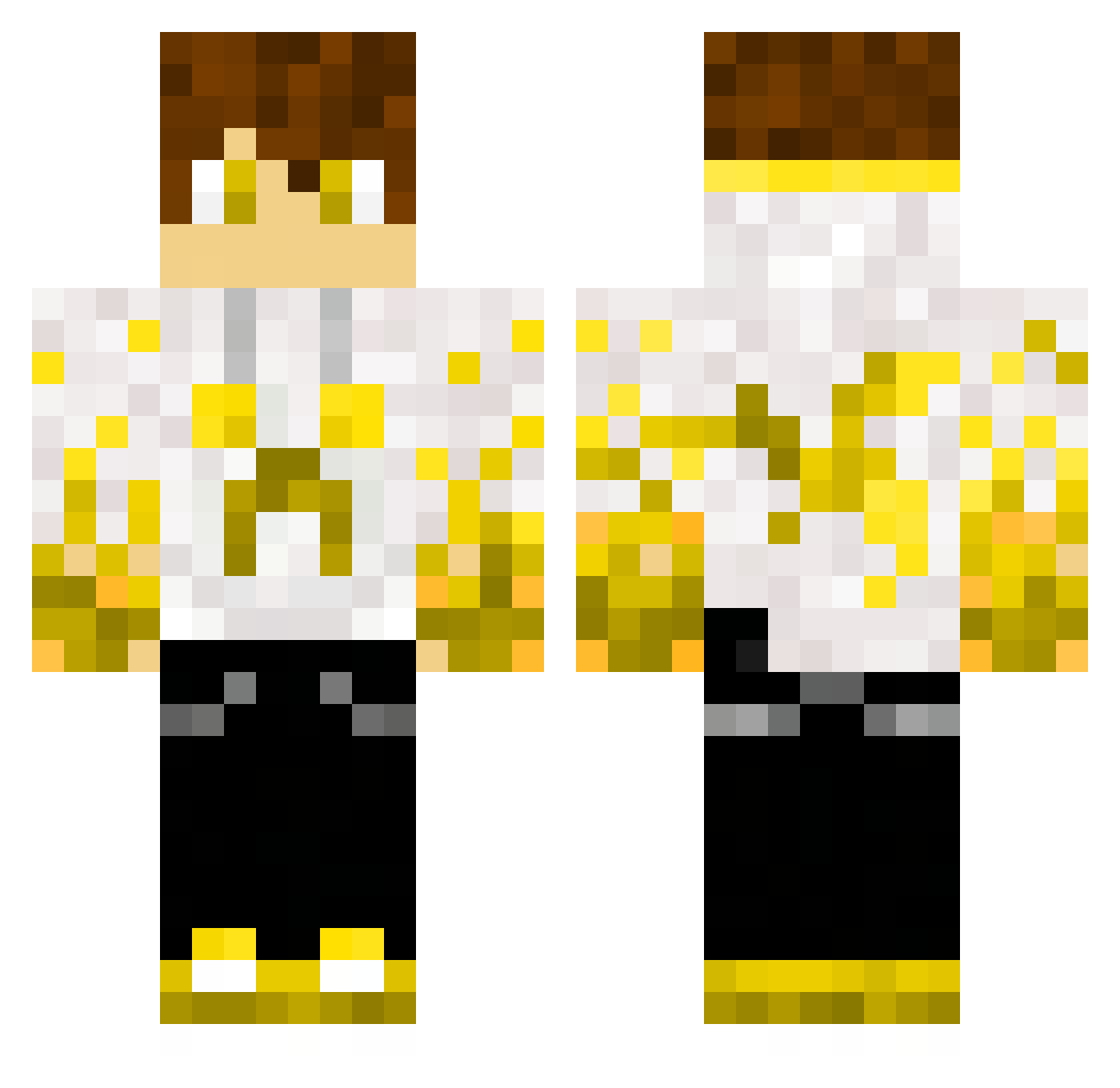 Sailedivad Minecraft skin, front and back view