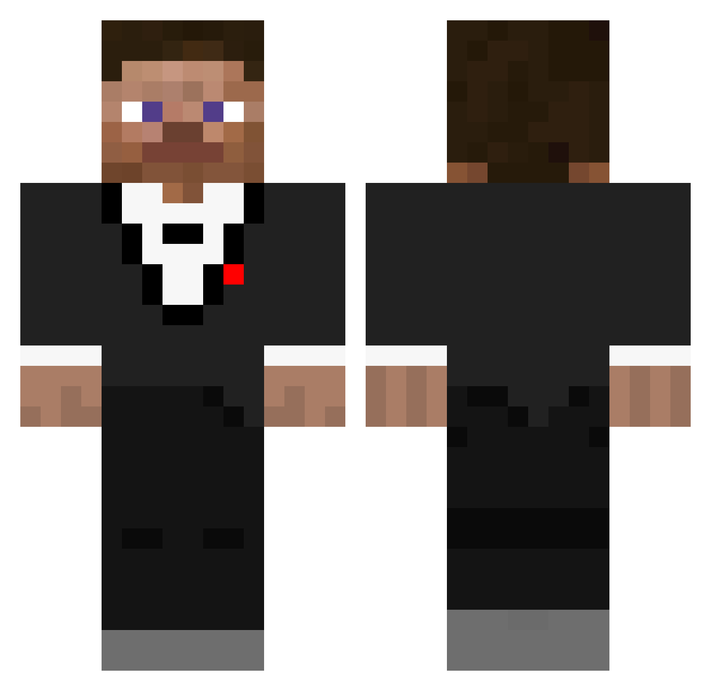 Empolvado Minecraft skin, front and back view