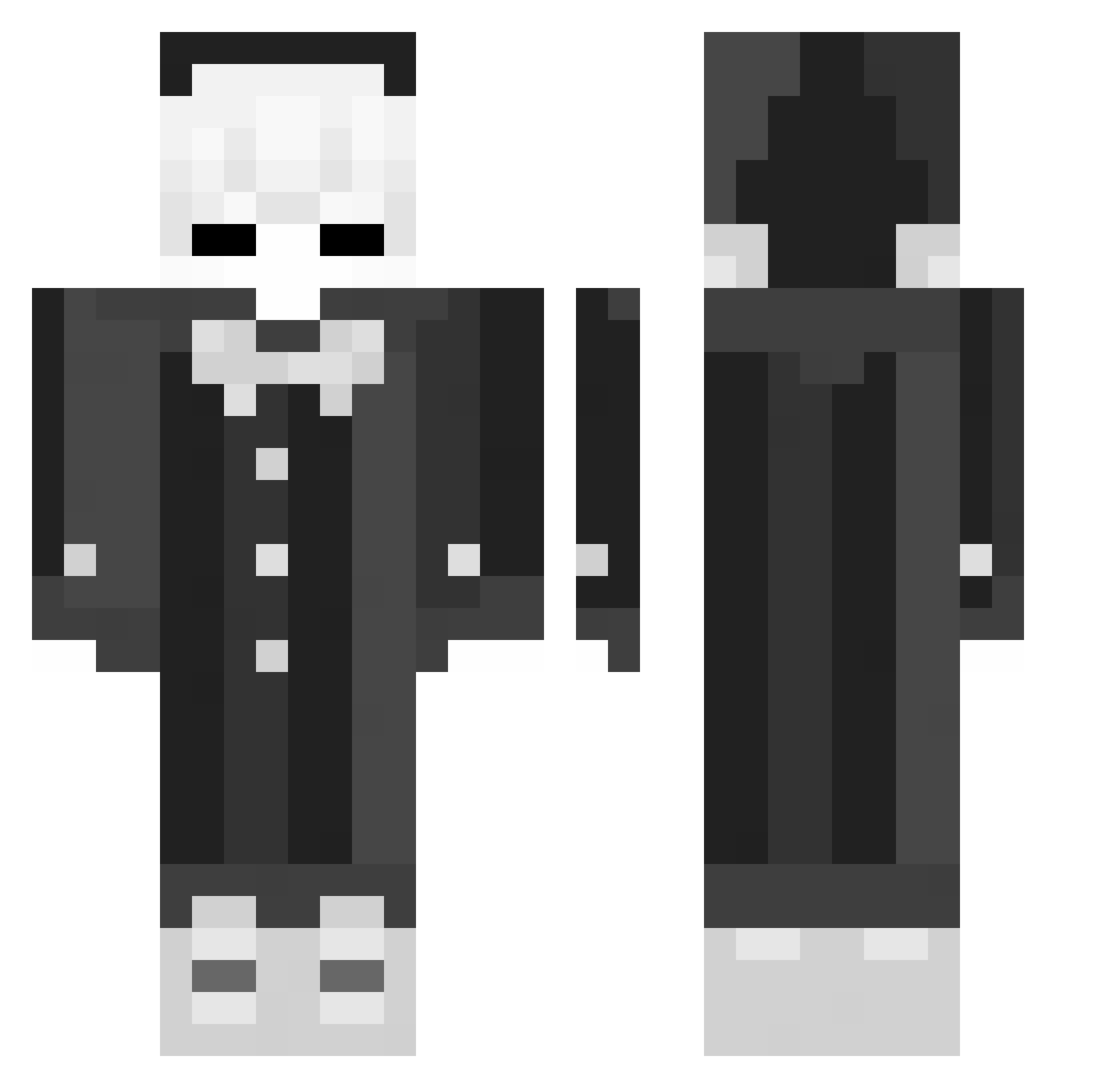 LetzMeCry Minecraft skin, front and back view