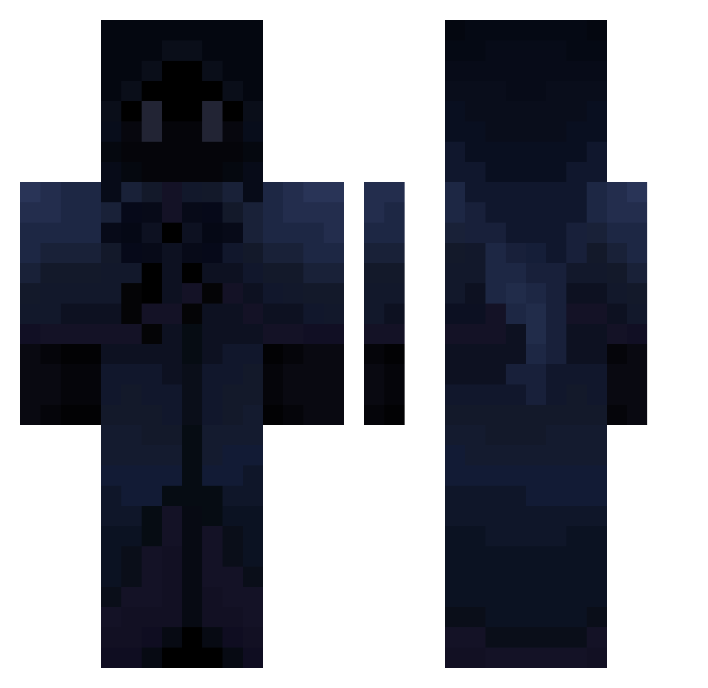 Teton Minecraft skin, front and back view