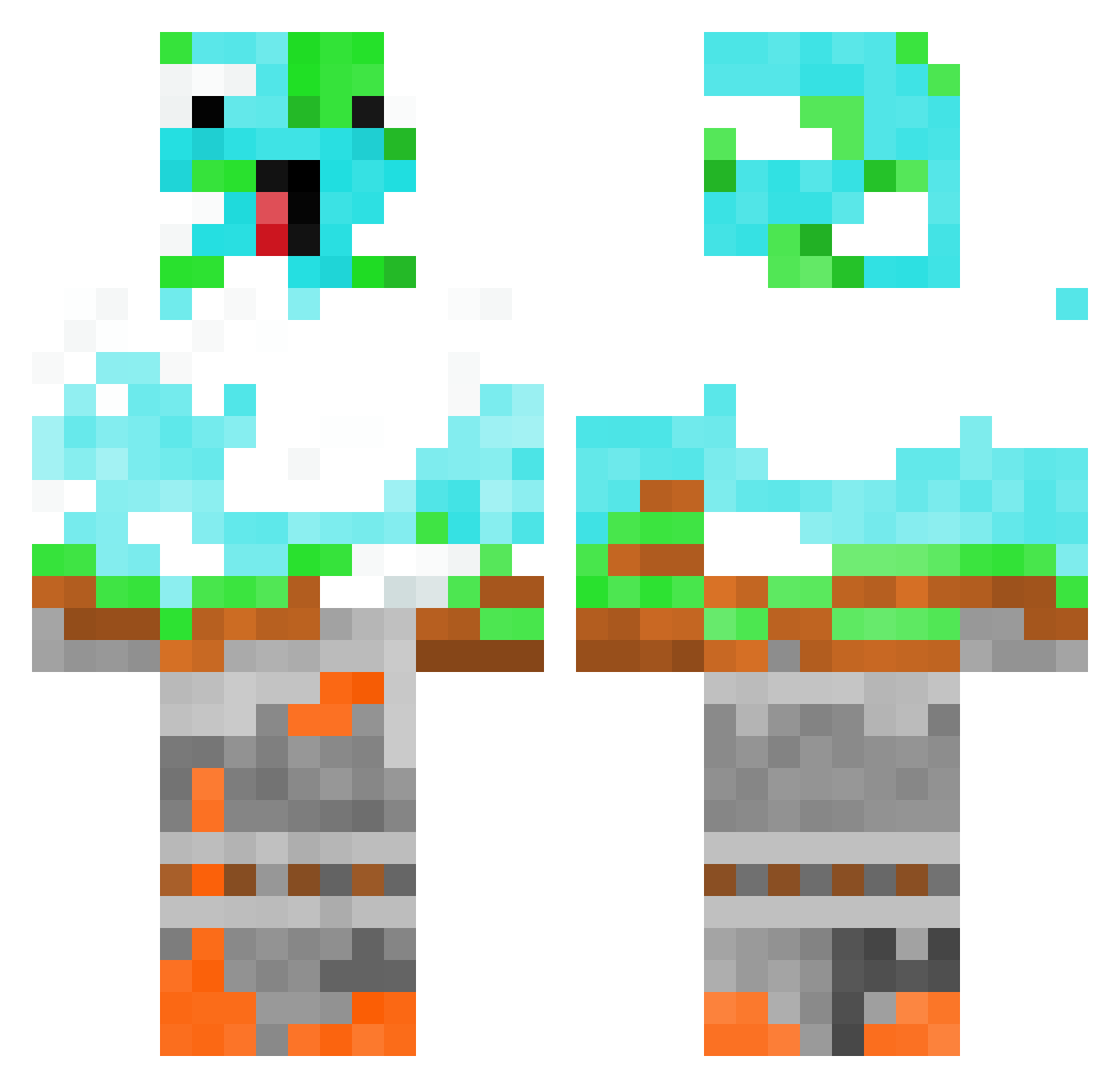 _ahmoo_ Minecraft skin, front and back view