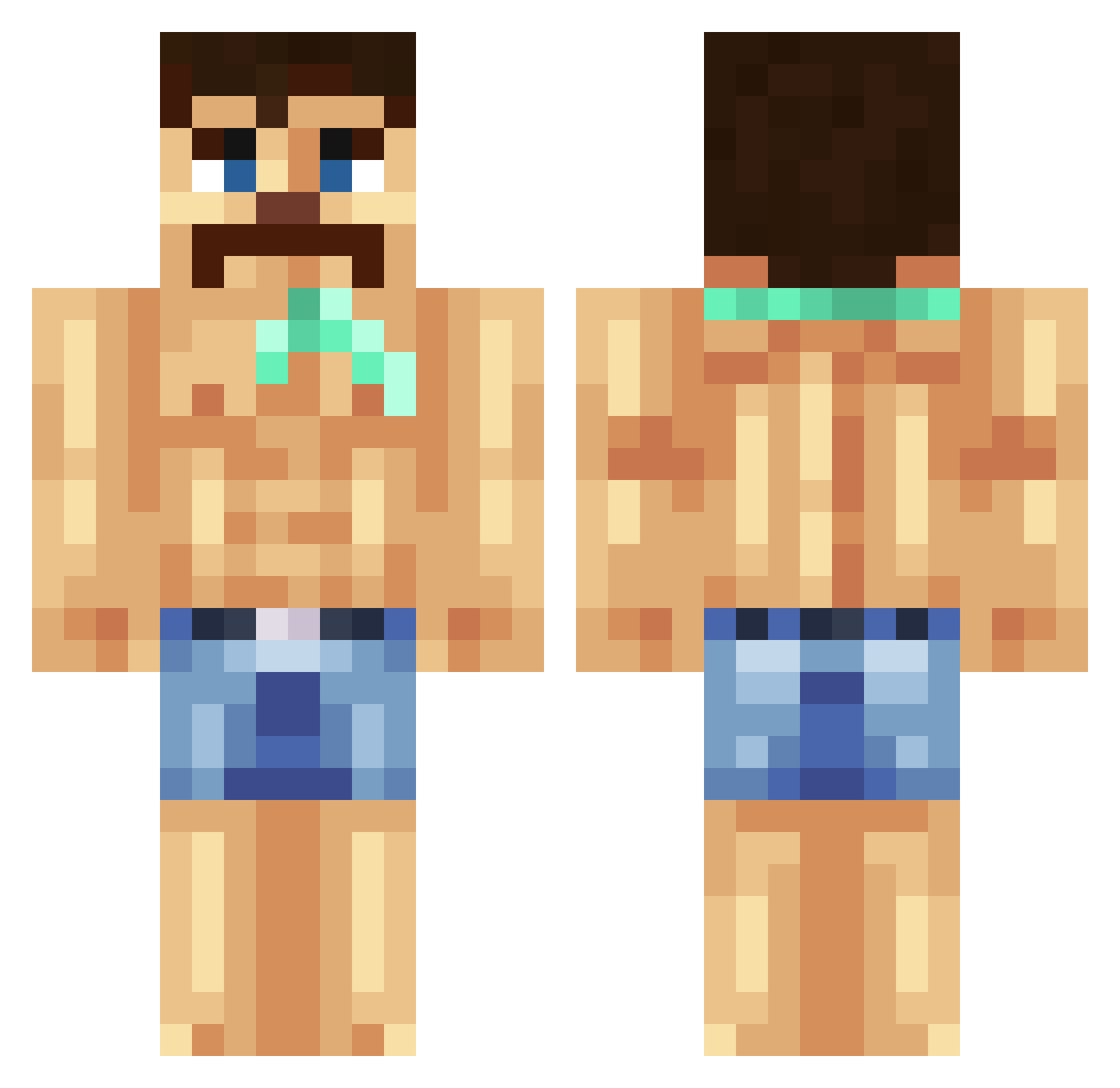 GoSlinkyGo Minecraft skin, front and back view