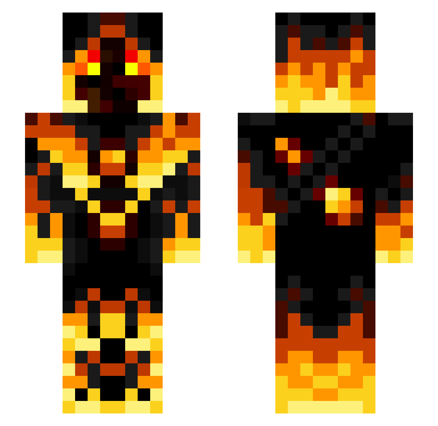 ArticDuo Minecraft skin, front and back view