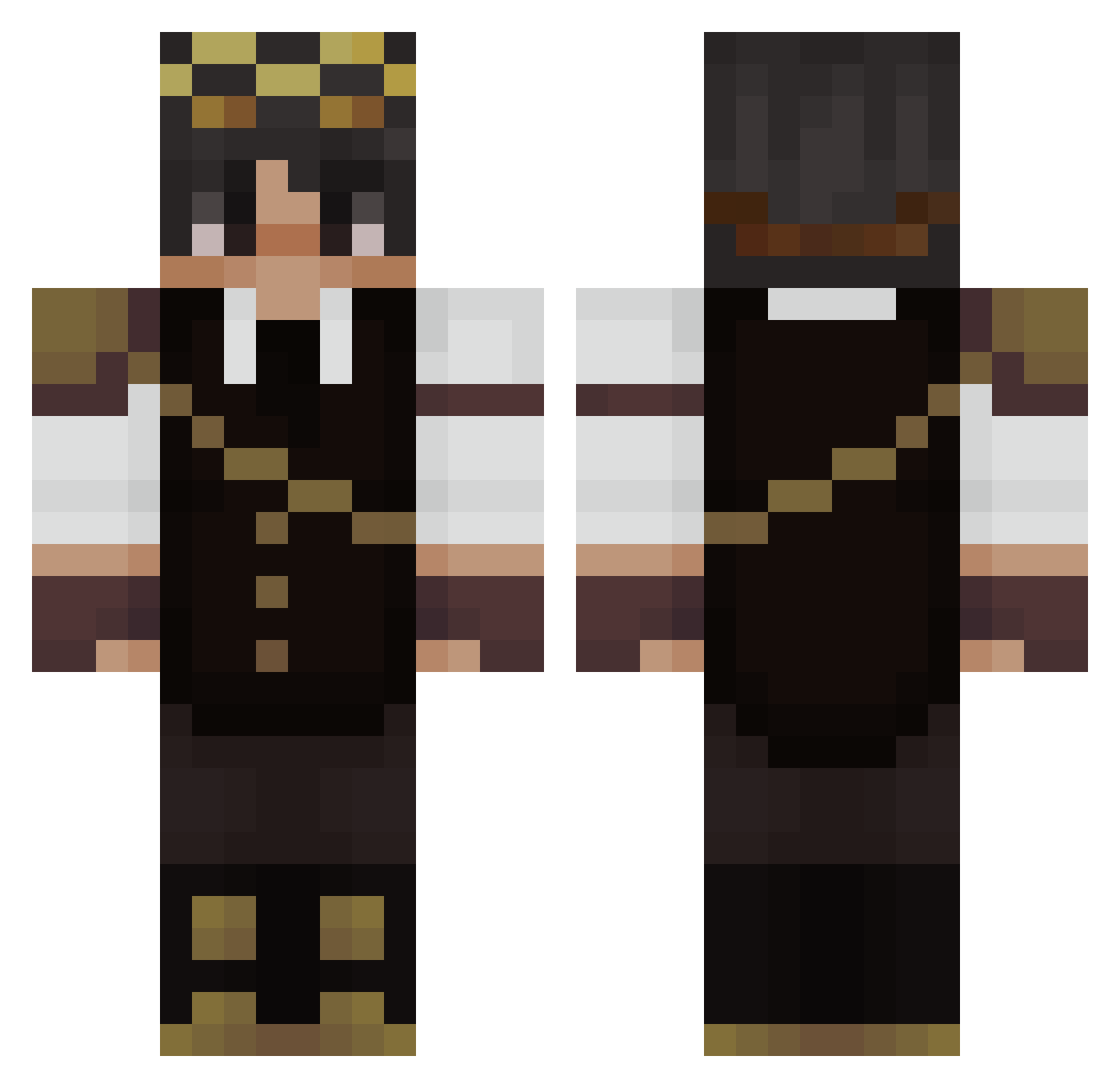 Tangamandapio242 Minecraft skin, front and back view