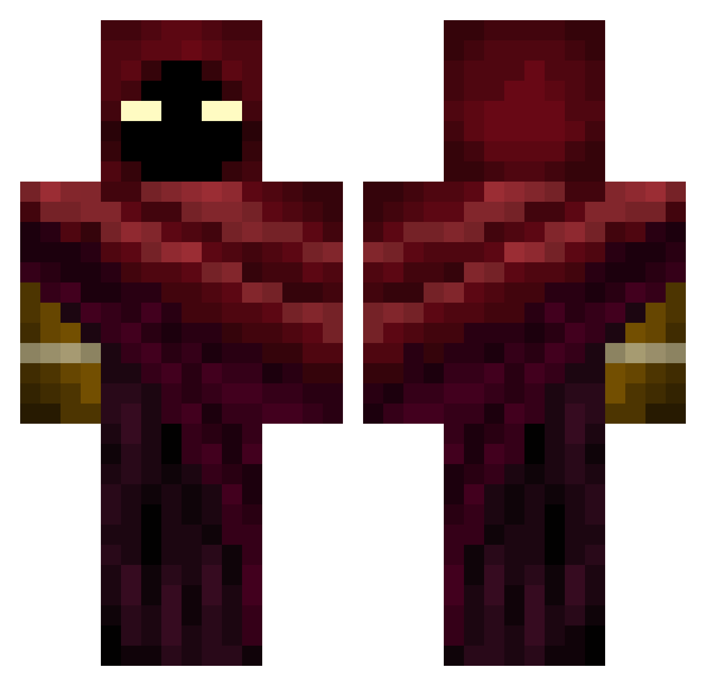 SaucissonCraft Minecraft skin, front and back view
