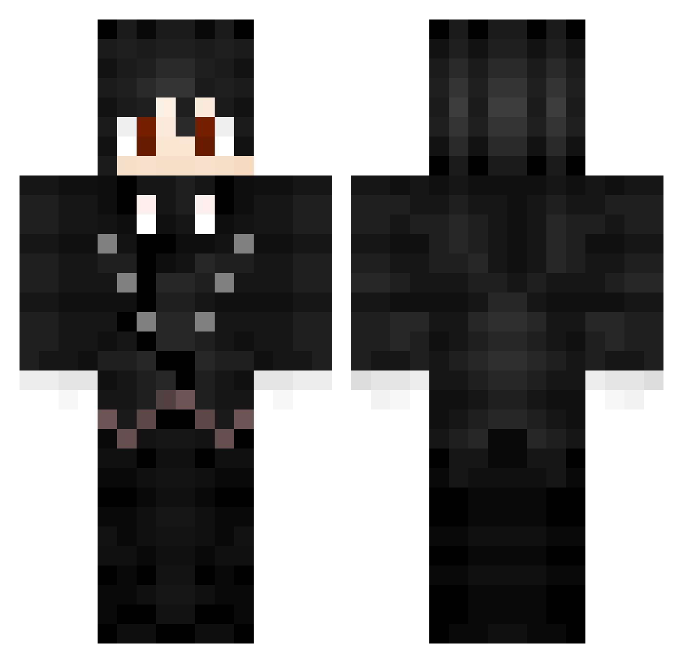 Hamada_Itzuki Minecraft skin, front and back view