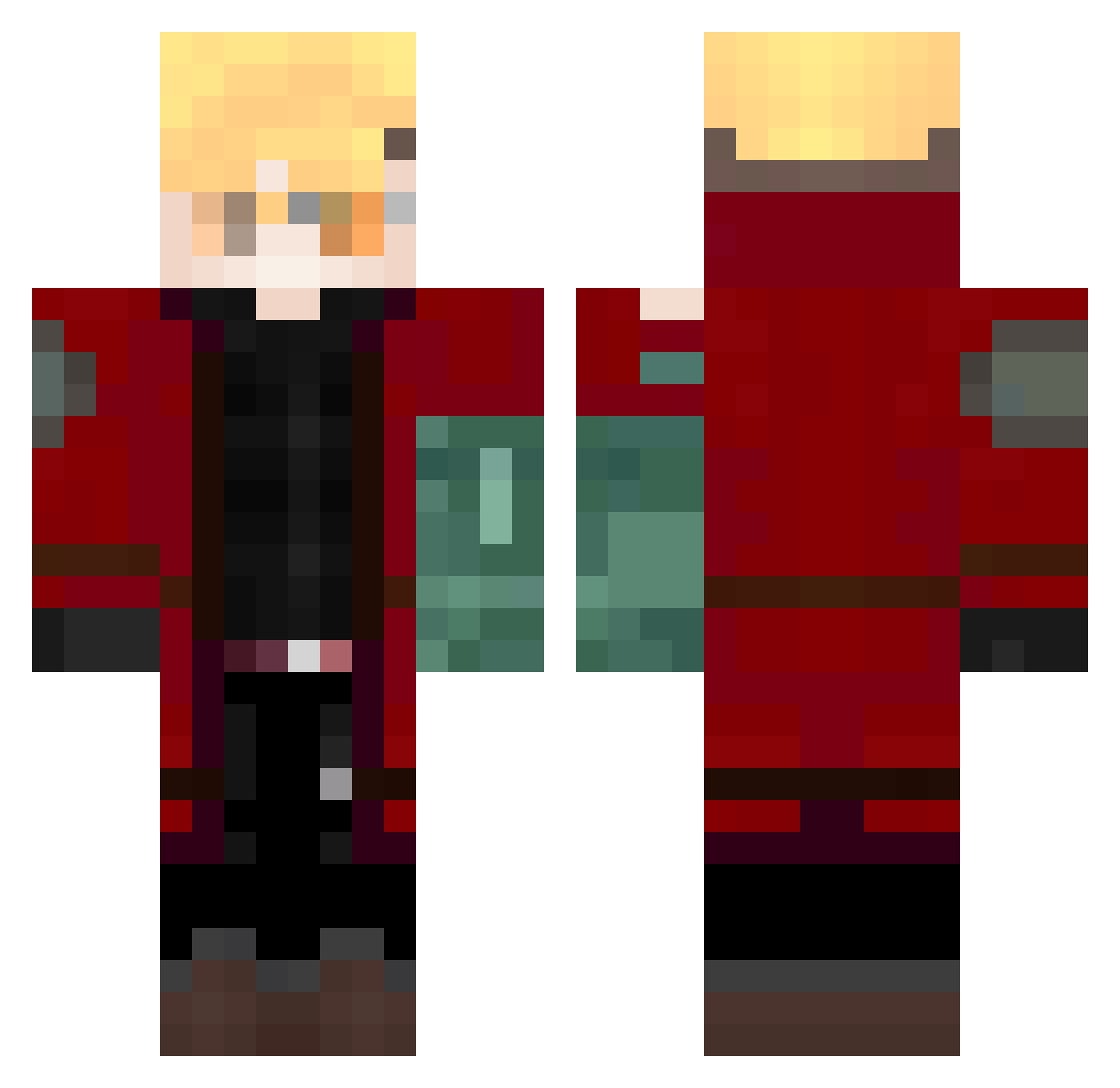 Kubasgame_ Minecraft skin, front and back view