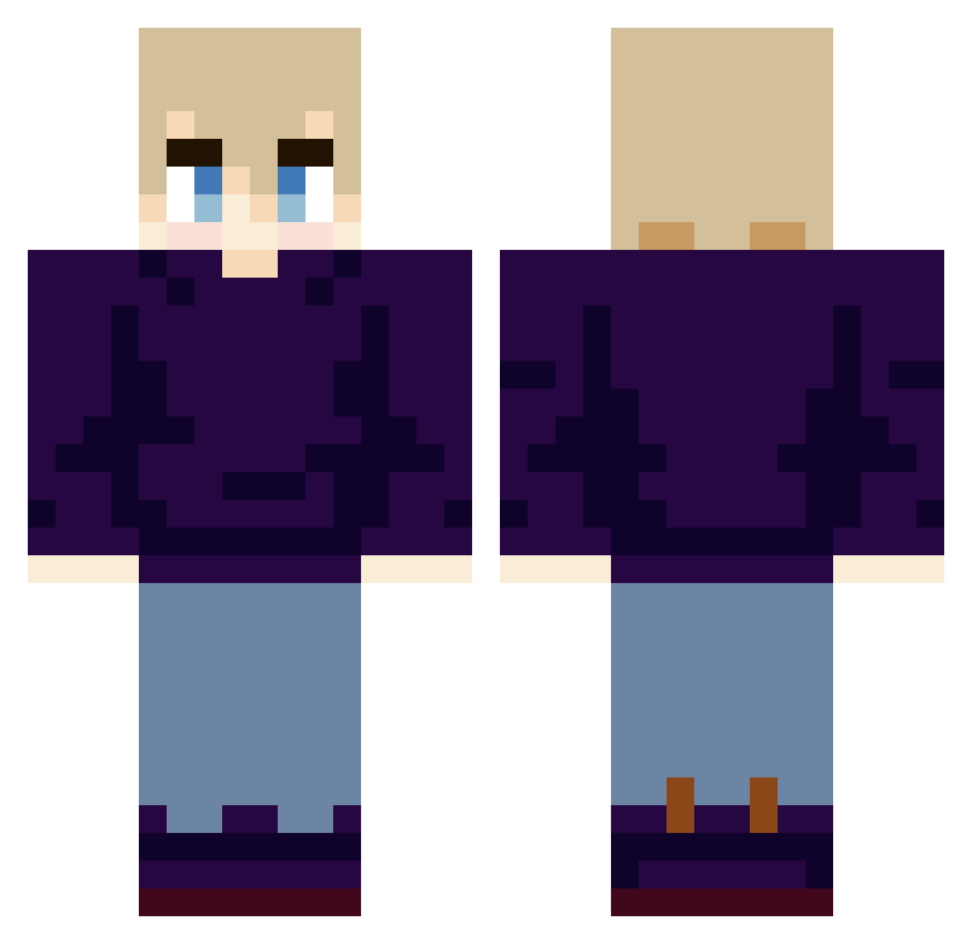 warboy1312 Minecraft skin, front and back view