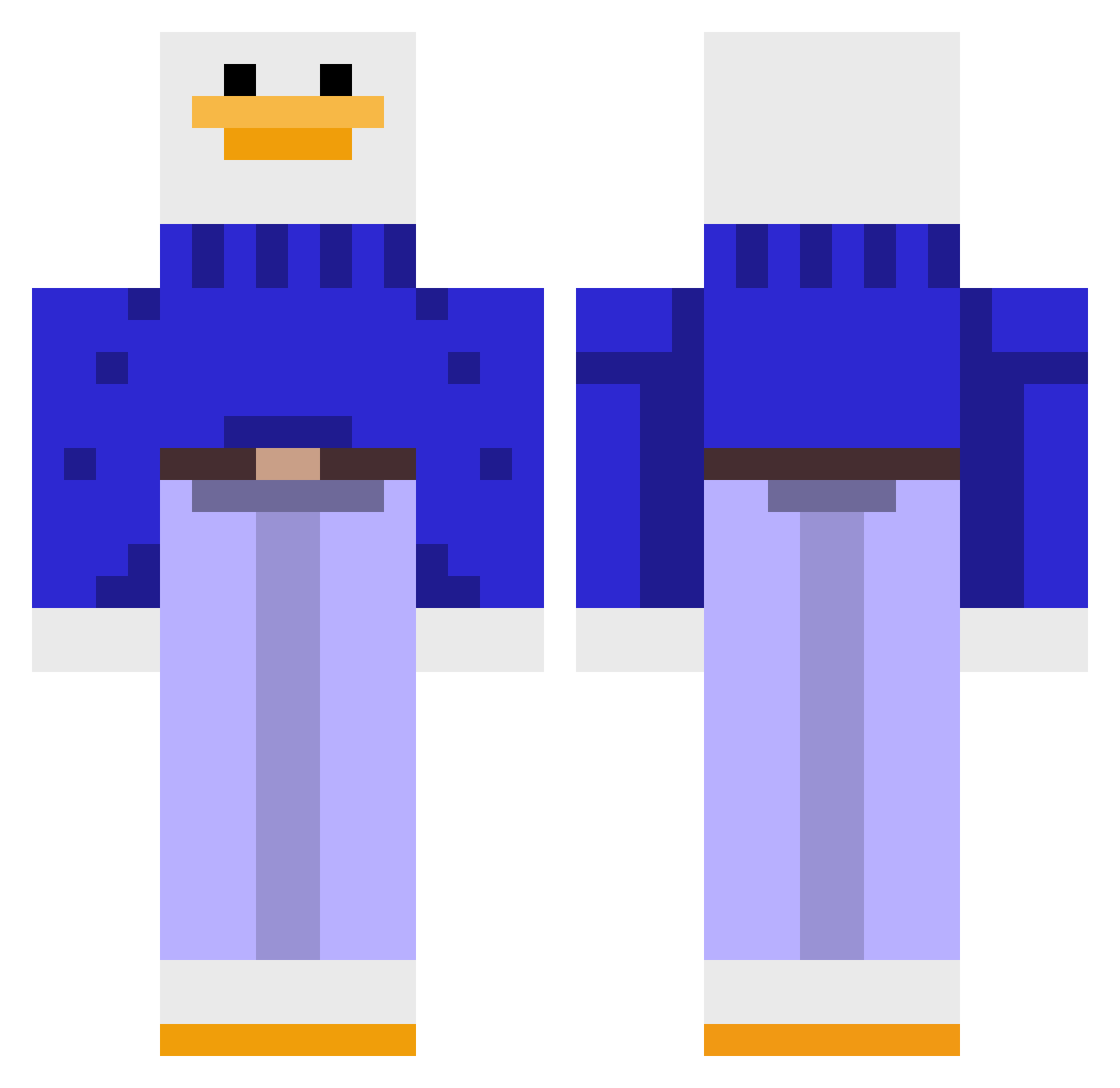 SUT_66 Minecraft skin, front and back view