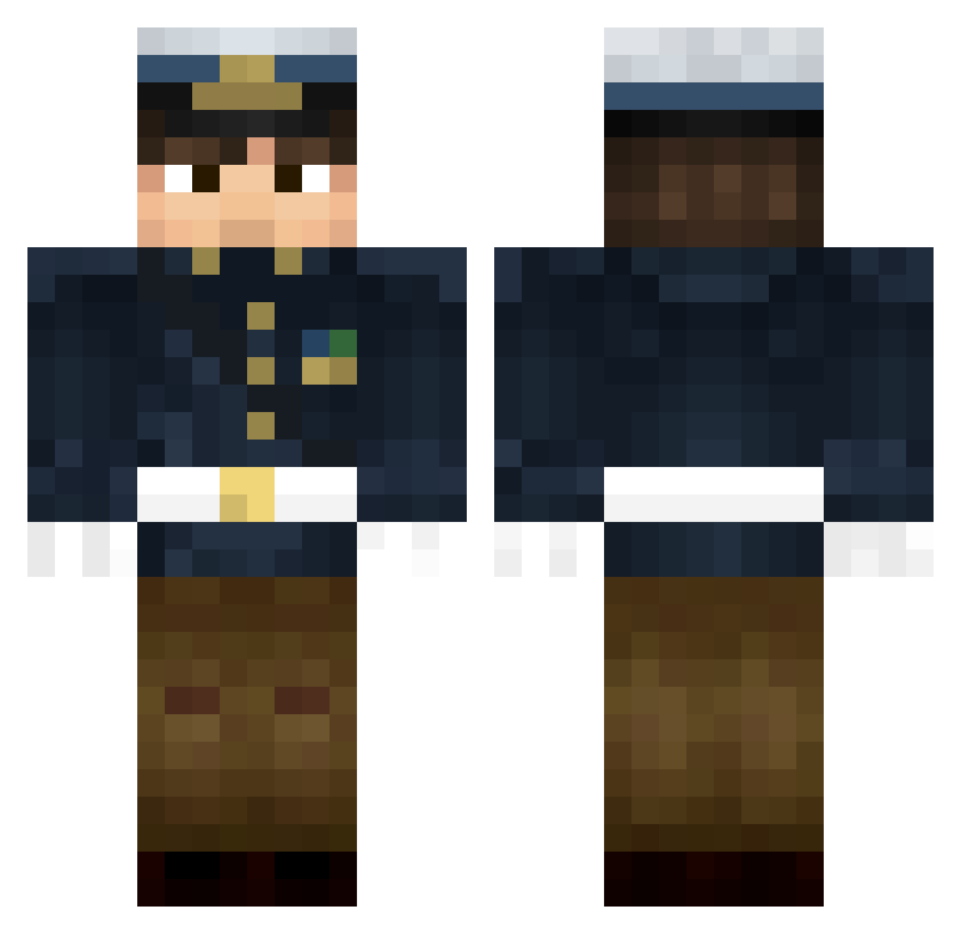 ThomasSlime Minecraft skin, front and back view