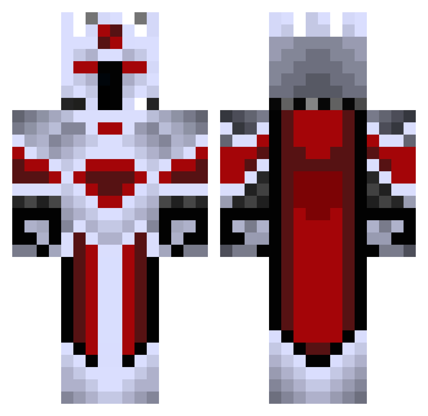 rubydeath5 Minecraft skin, front and back view
