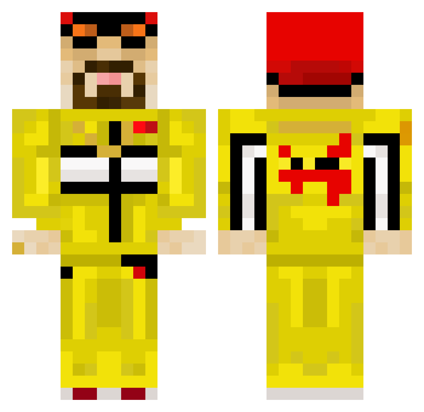 NotRyuko Minecraft skin, front and back view