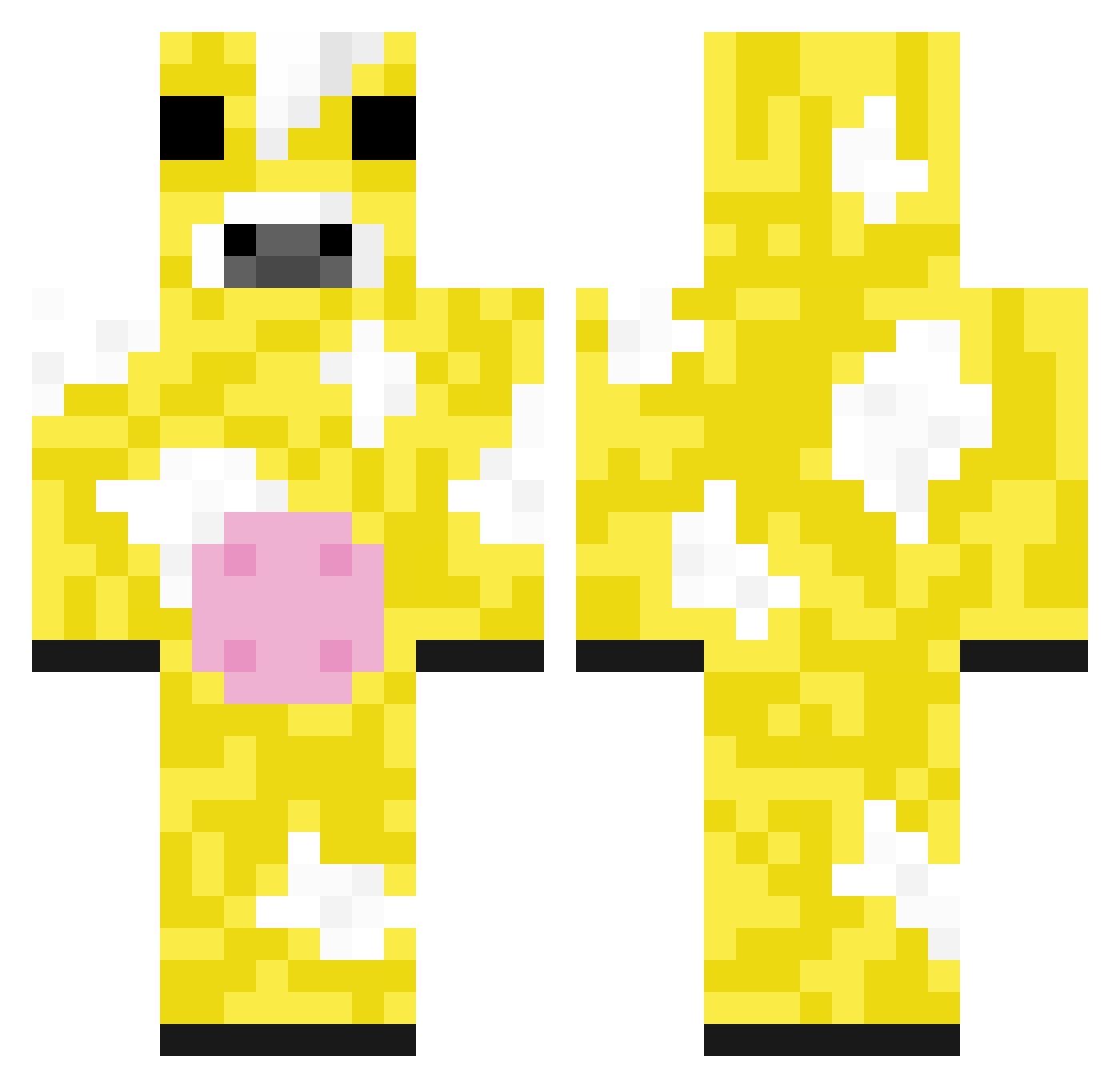 LeMoo_LeHoo Minecraft skin, front and back view