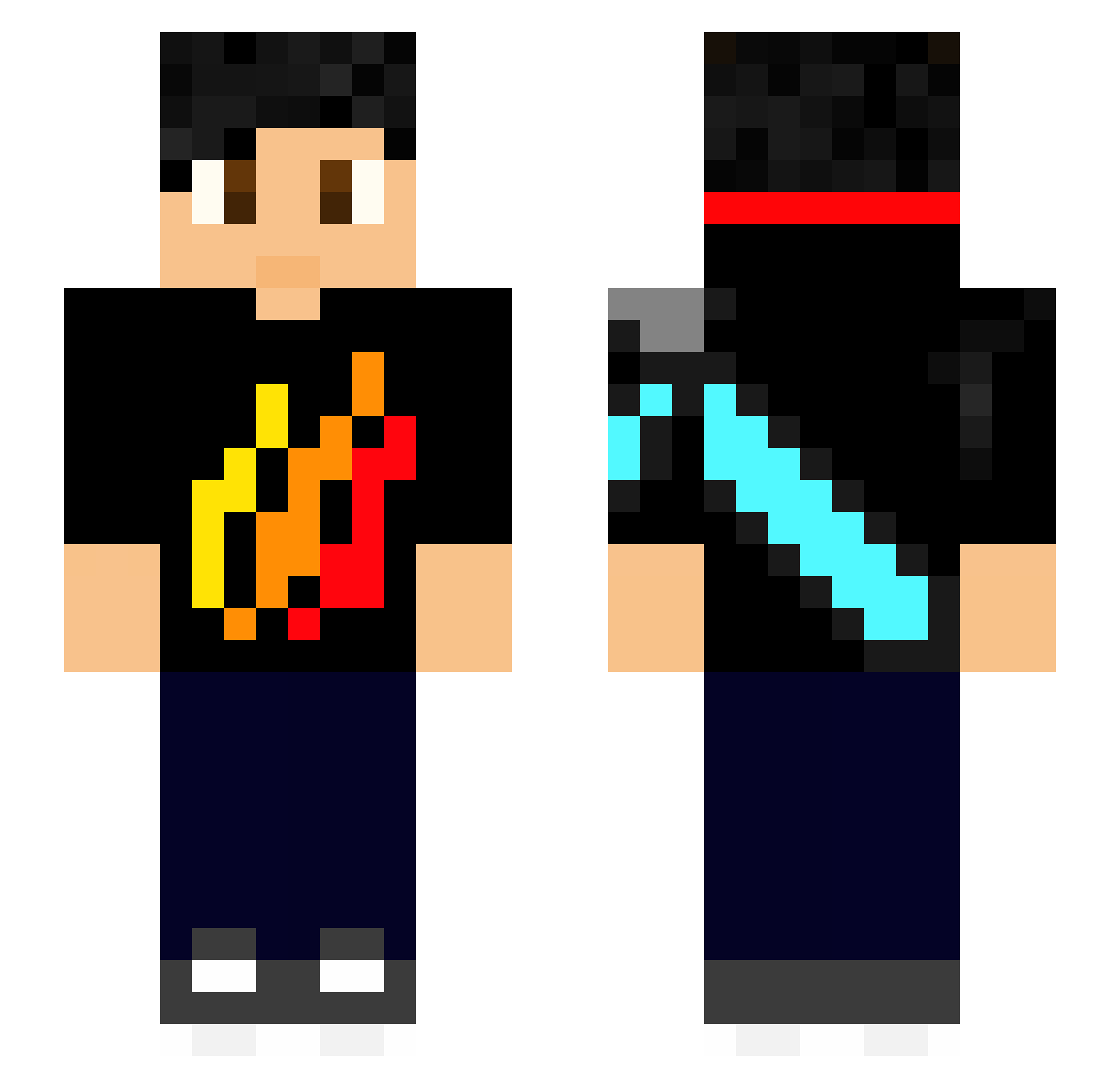 skan Minecraft skin, front and back view
