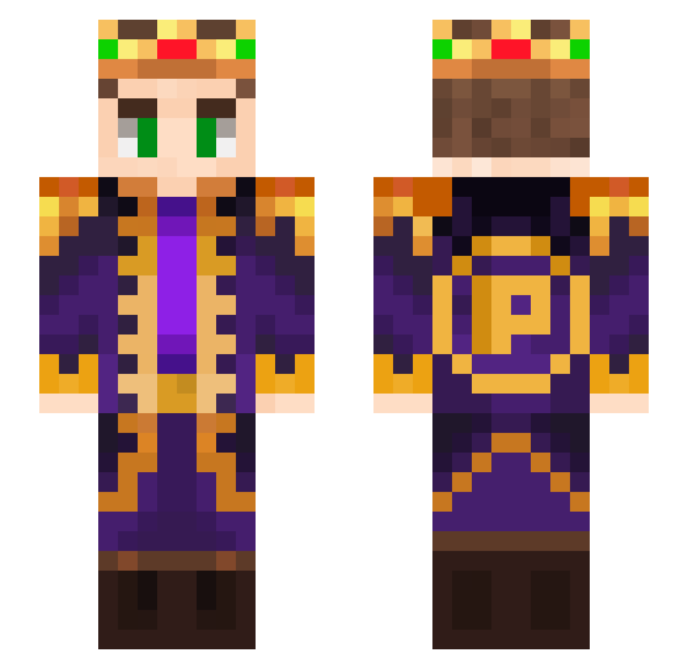 palallaaa Minecraft skin, front and back view