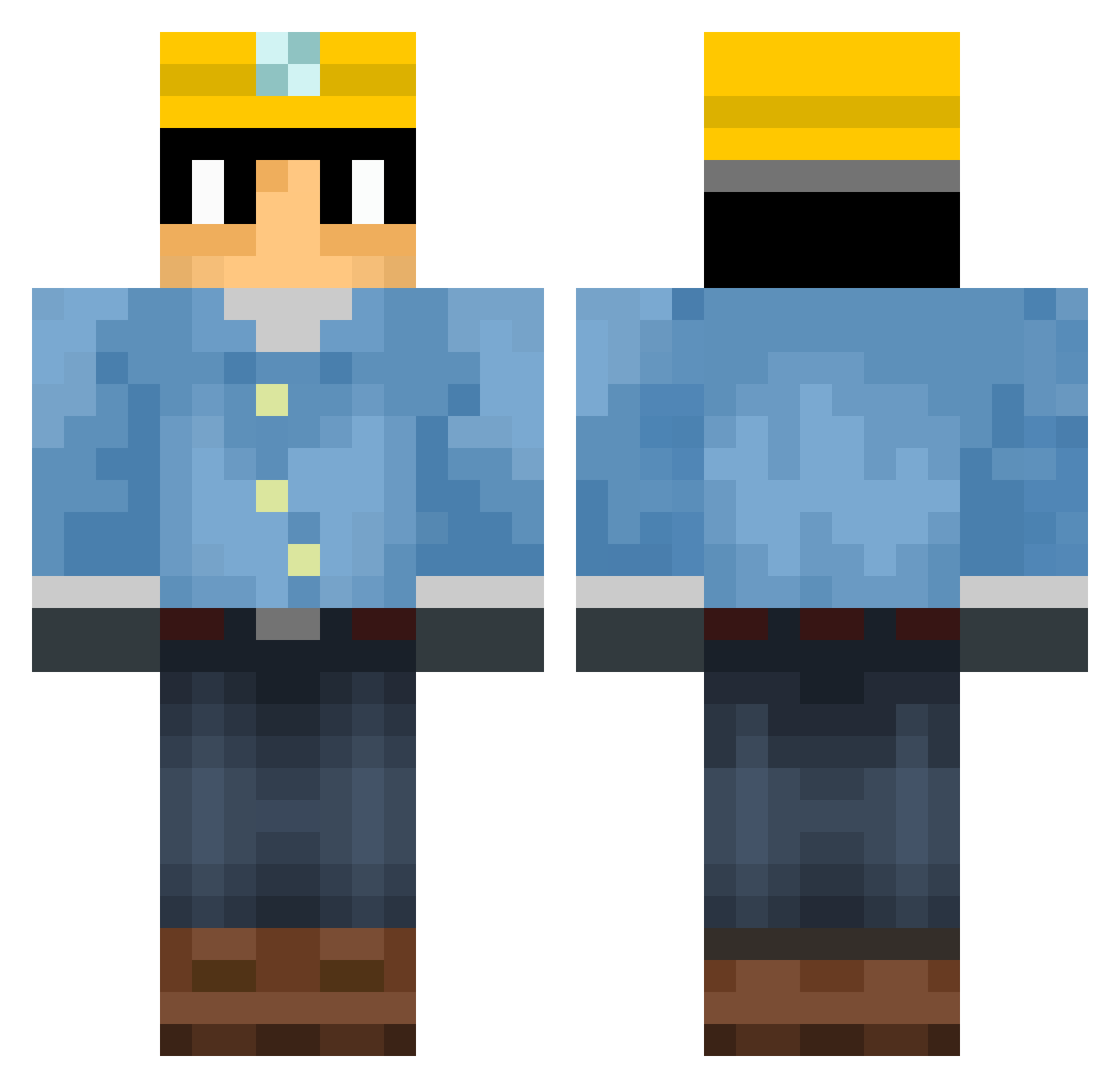 choppiest Minecraft skin, front and back view