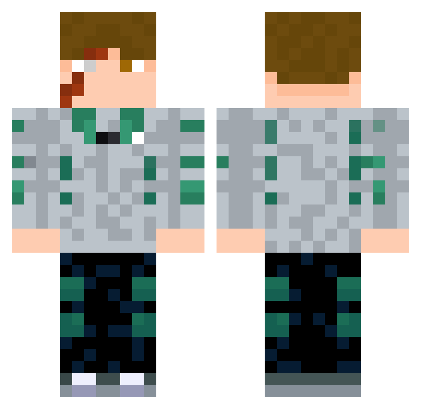 Seno_Xanto Minecraft skin, front and back view