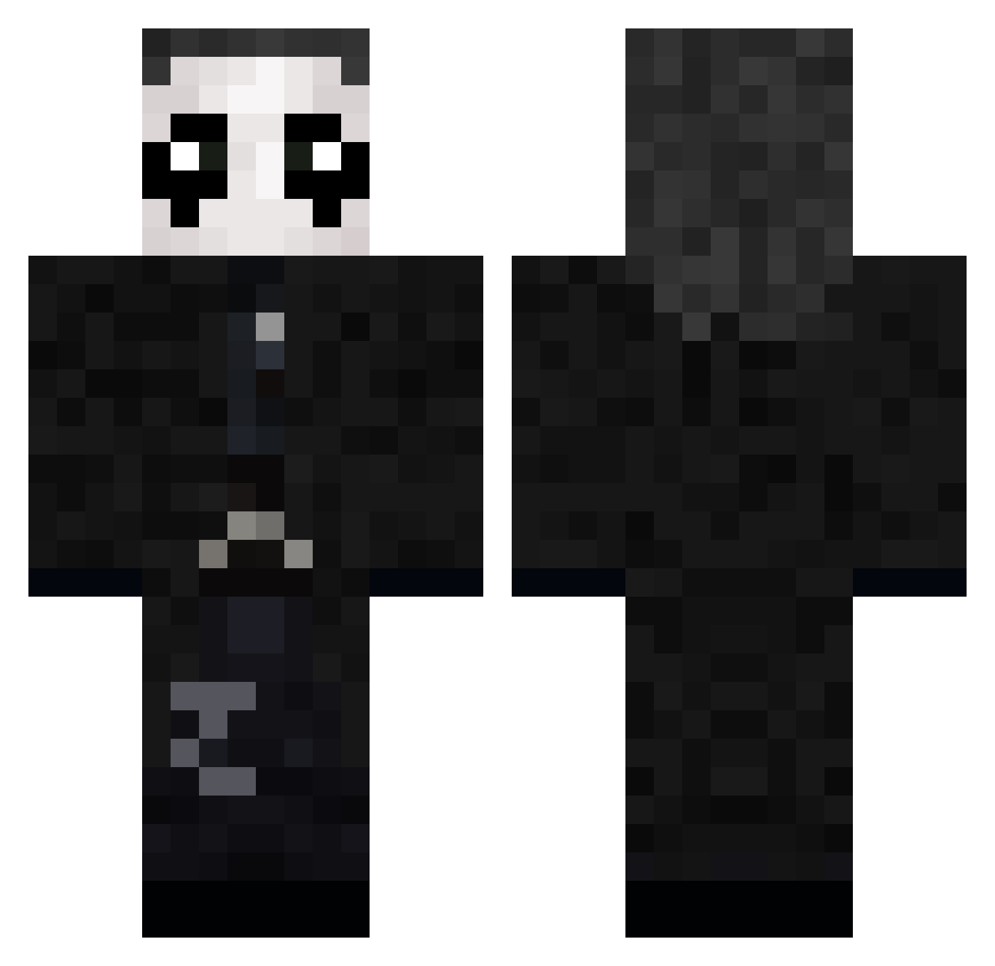 wowslope Minecraft skin, front and back view