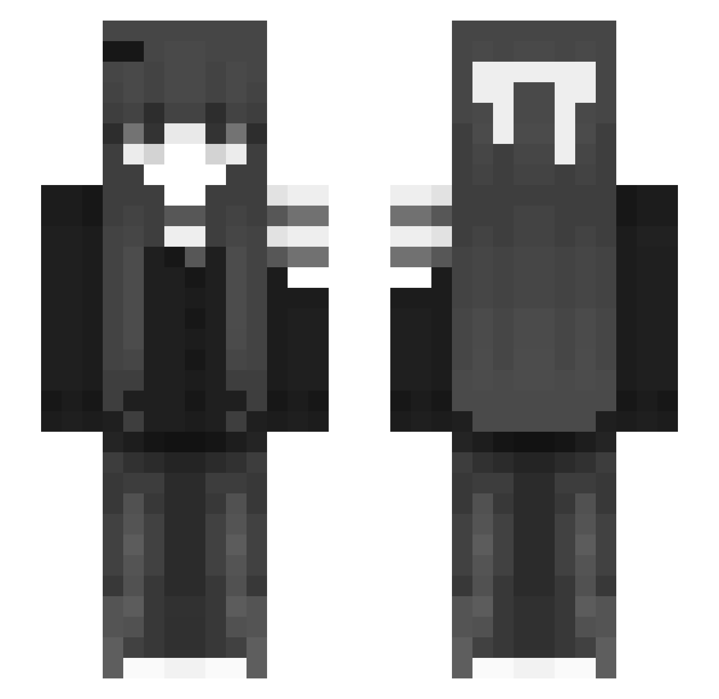 LOVEDORO Minecraft skin, front and back view