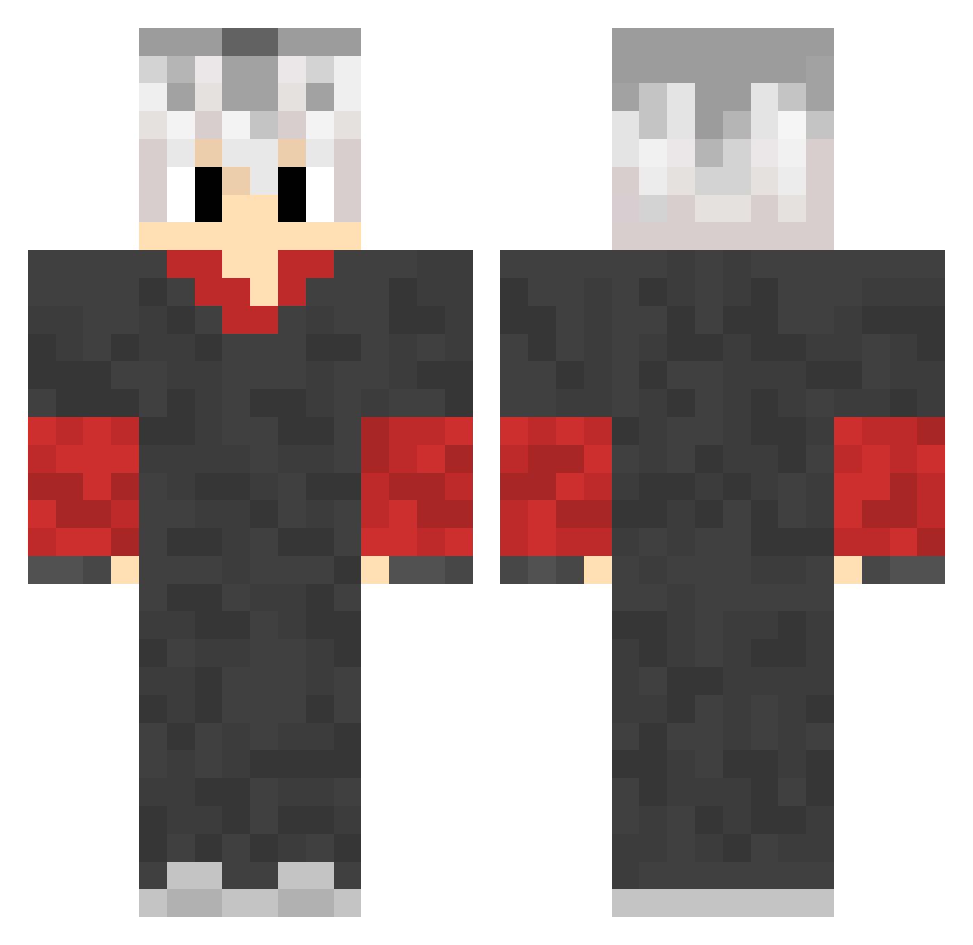 Shor1422 Minecraft skin, front and back view