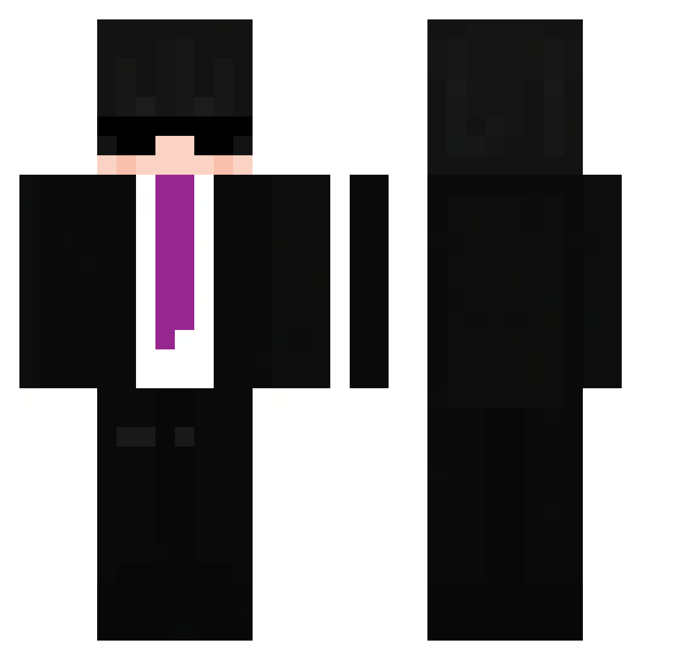SyrHejl Minecraft skin, front and back view
