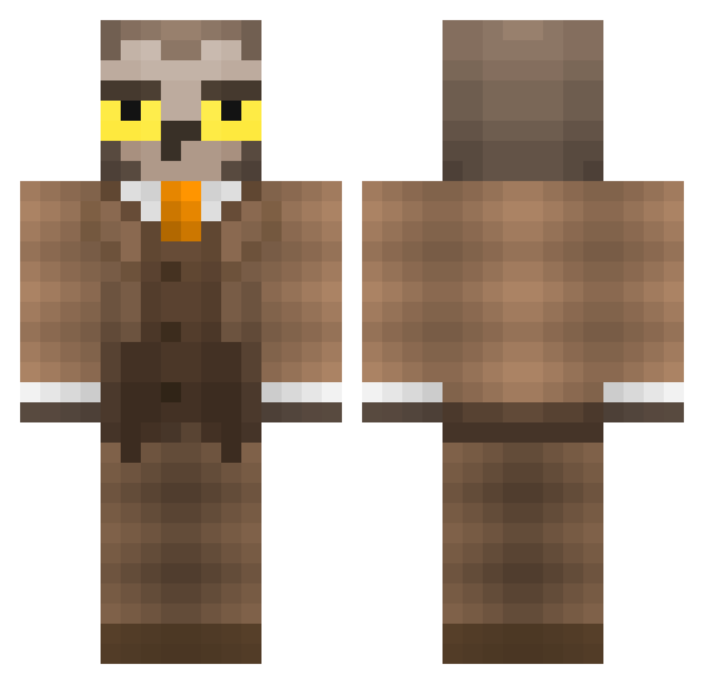 Blafuil Minecraft skin, front and back view