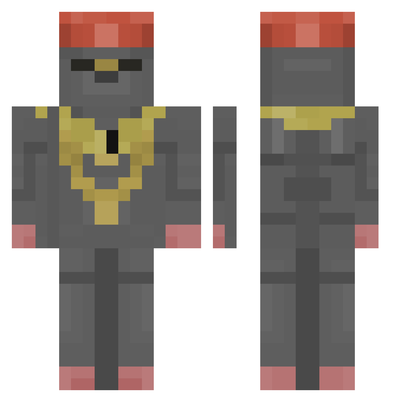 _ad7 Minecraft skin, front and back view