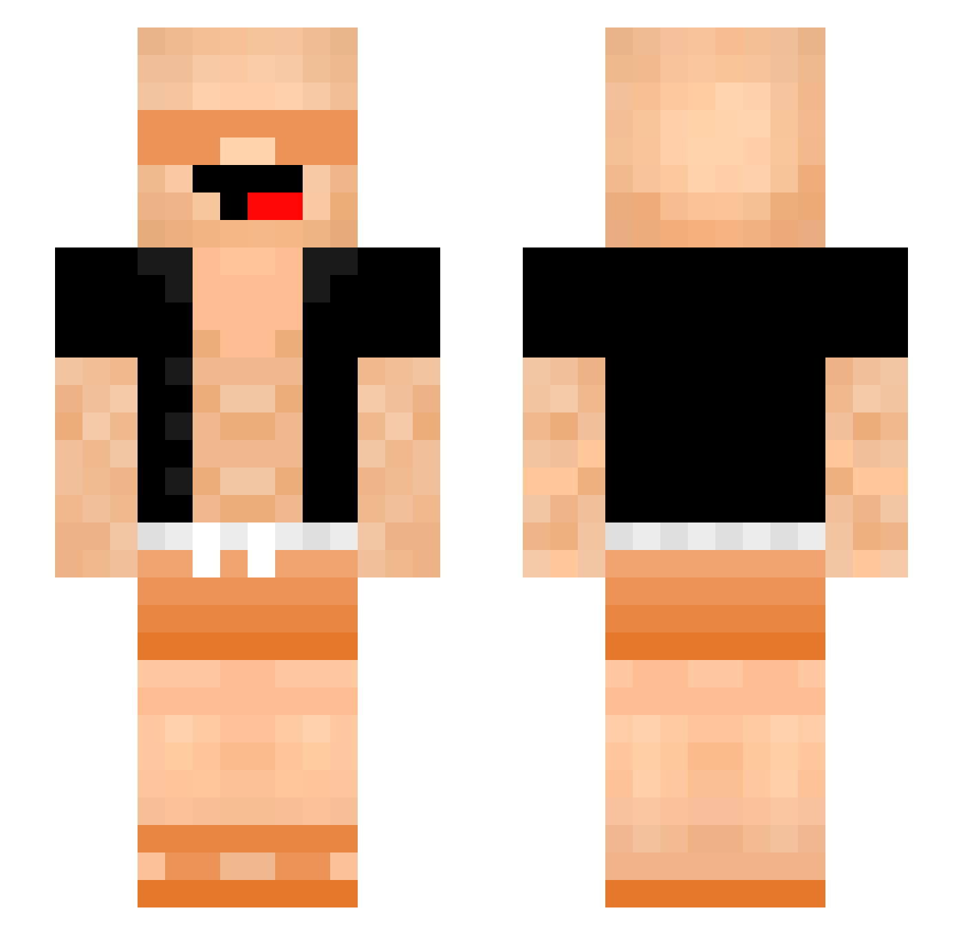 toniesply Minecraft skin, front and back view
