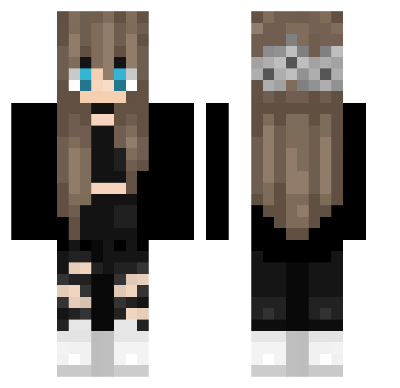 Zekspir Minecraft skin, front and back view