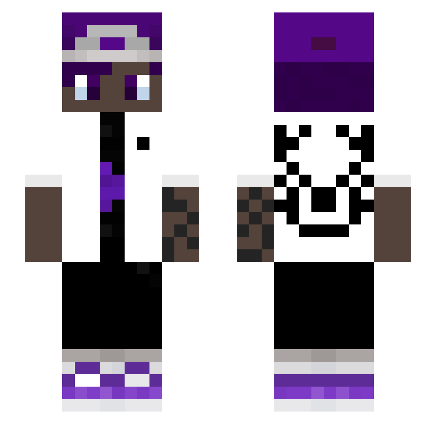 TeasingMold61 Minecraft skin, front and back view