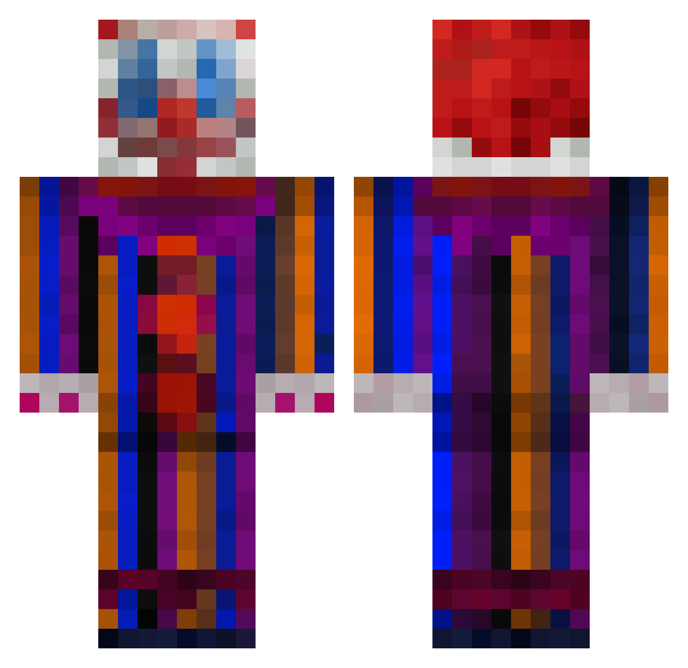 Stipaaa Minecraft skin, front and back view