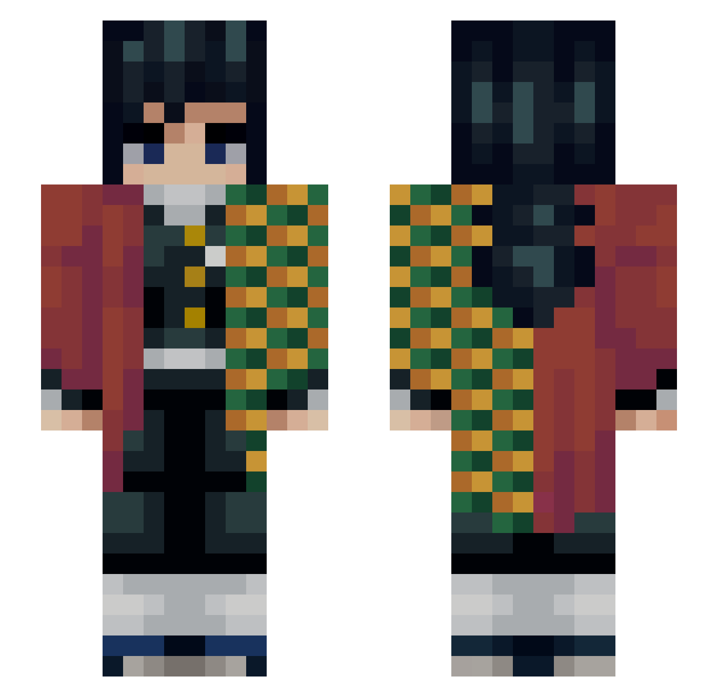 VOLVO_69 Minecraft skin, front and back view