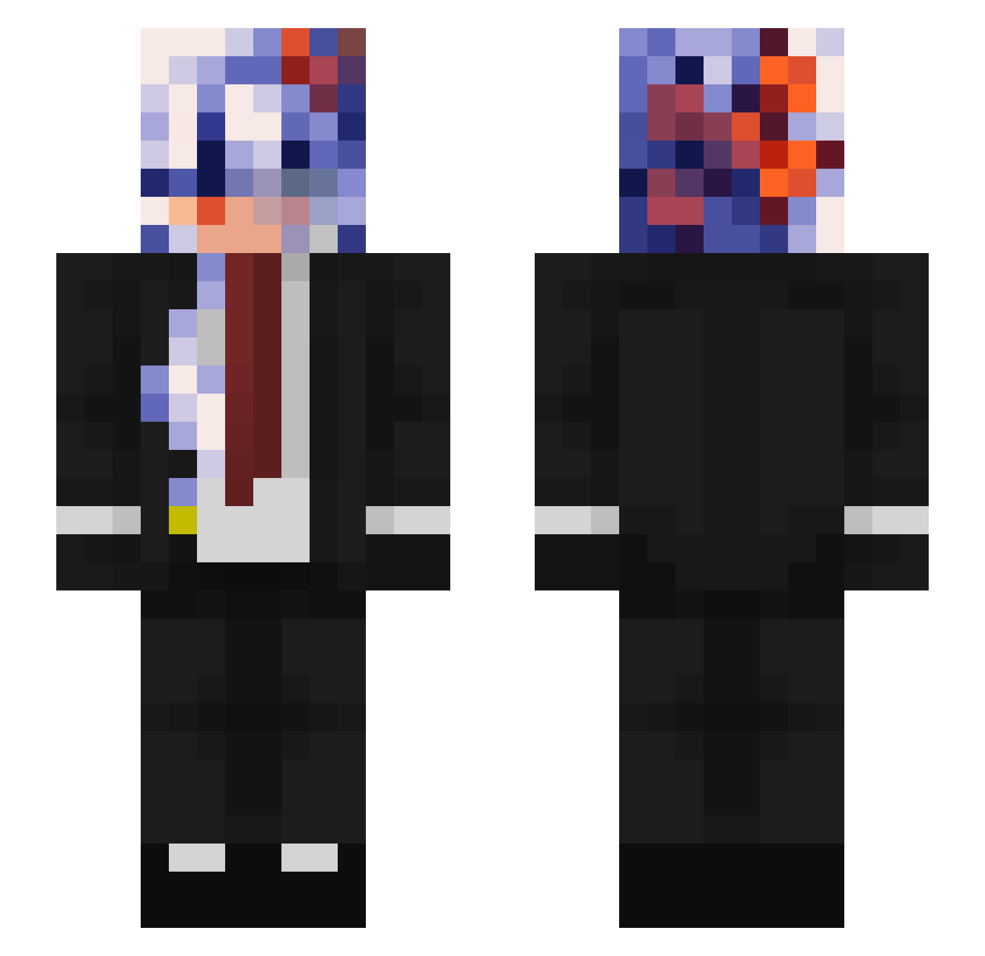 TheBaum820 Minecraft skin, front and back view