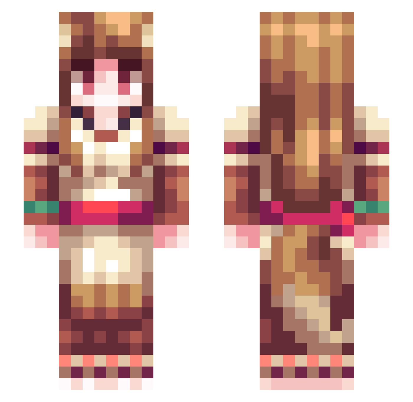 Etragon07 Minecraft skin, front and back view
