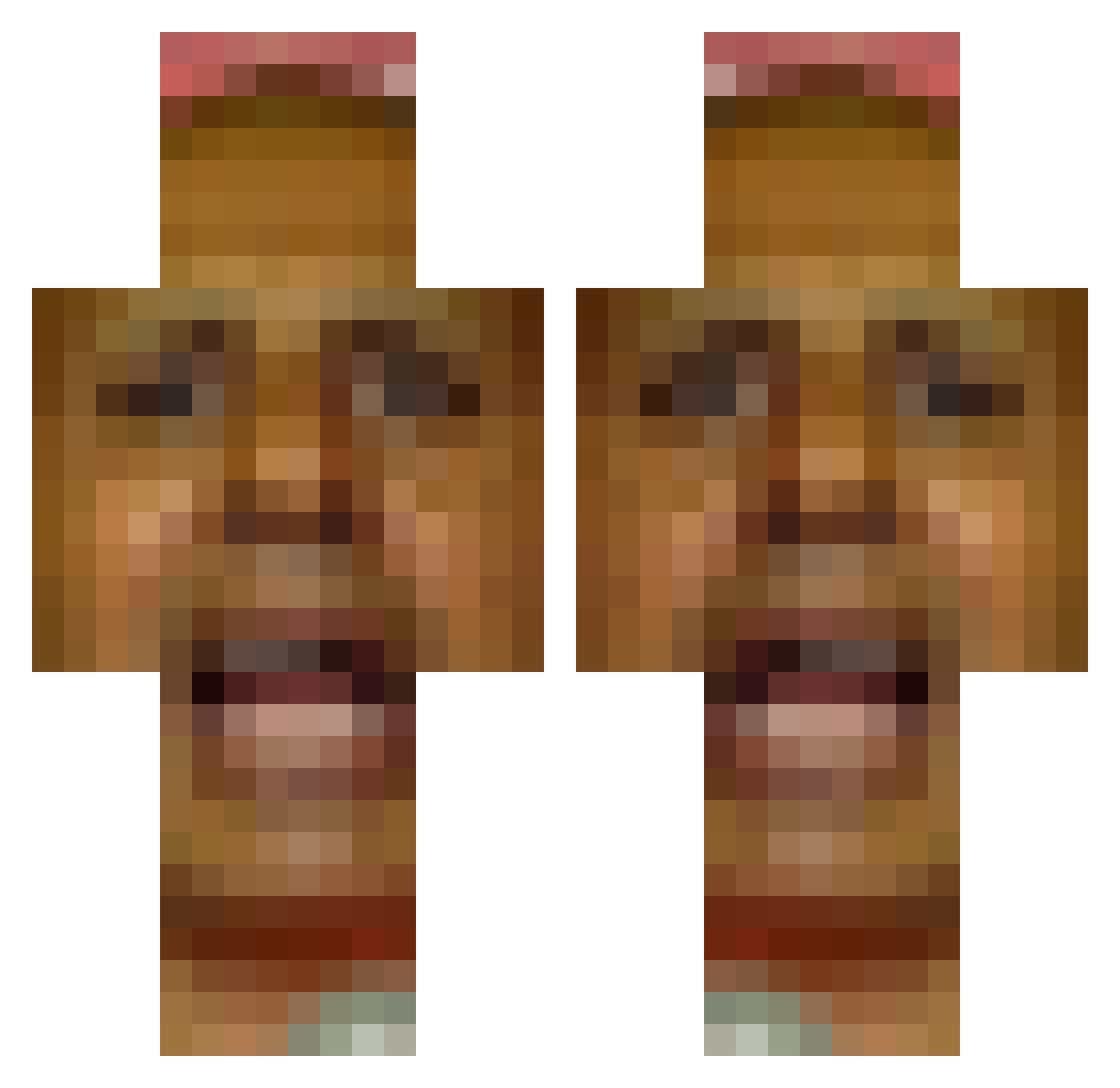 Sasandara Minecraft skin, front and back view