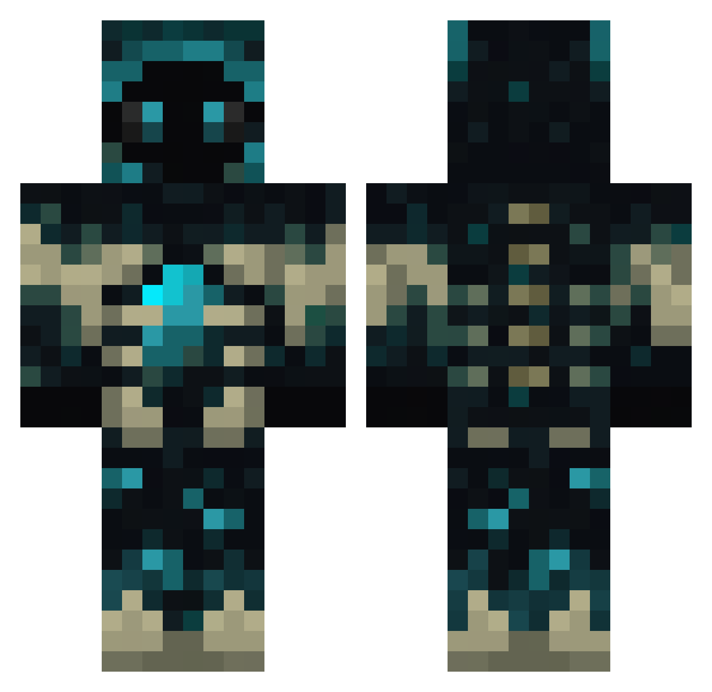XLupi_craftX Minecraft skin, front and back view