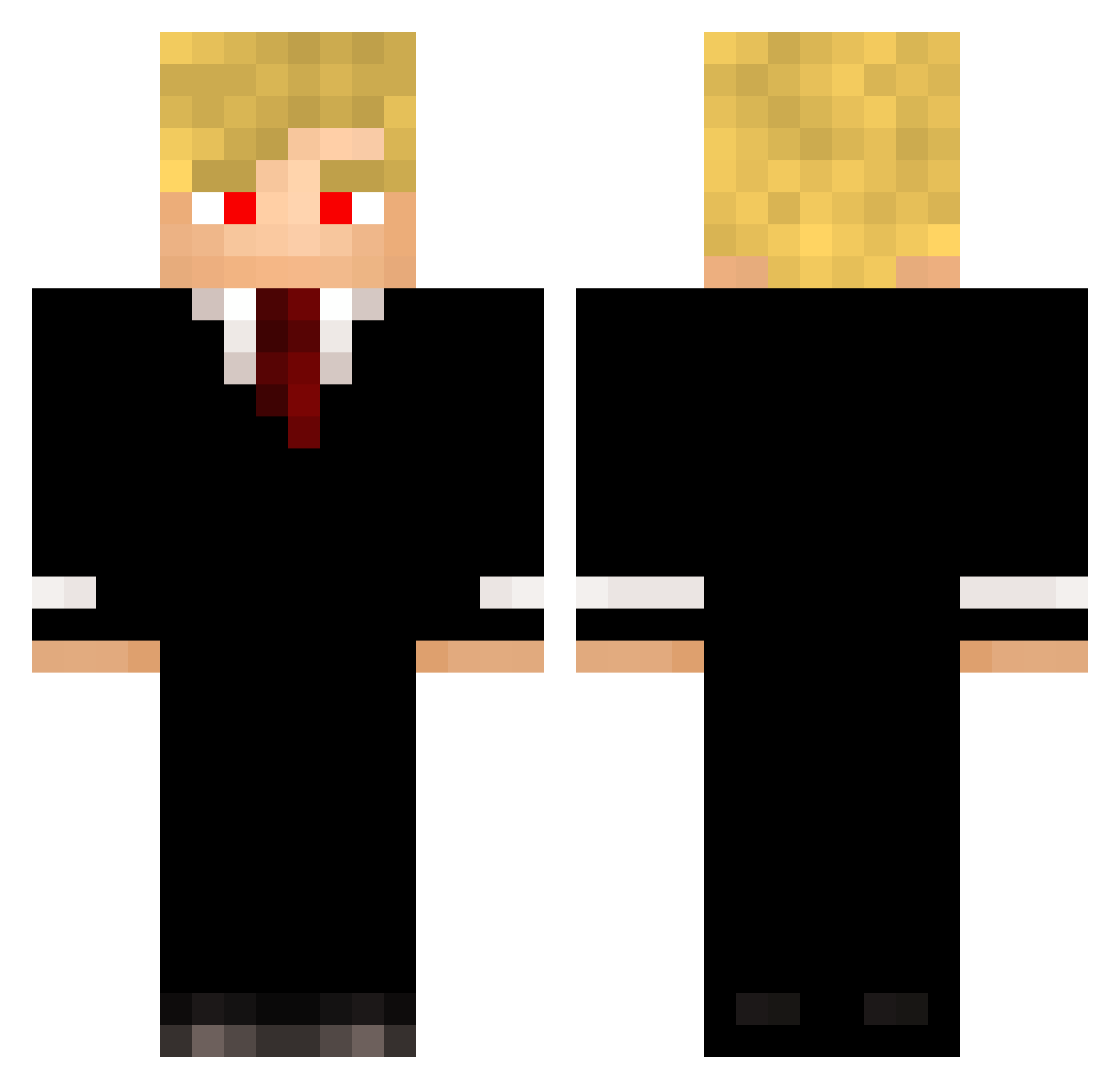 GriffithAthaki Minecraft skin, front and back view