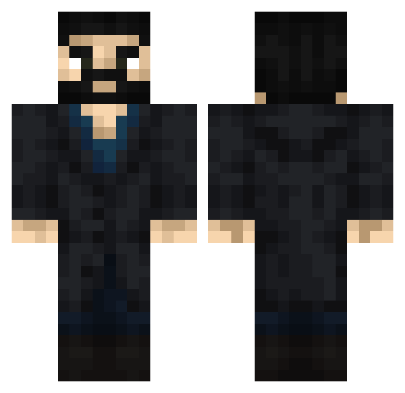Tensay_ Minecraft skin, front and back view