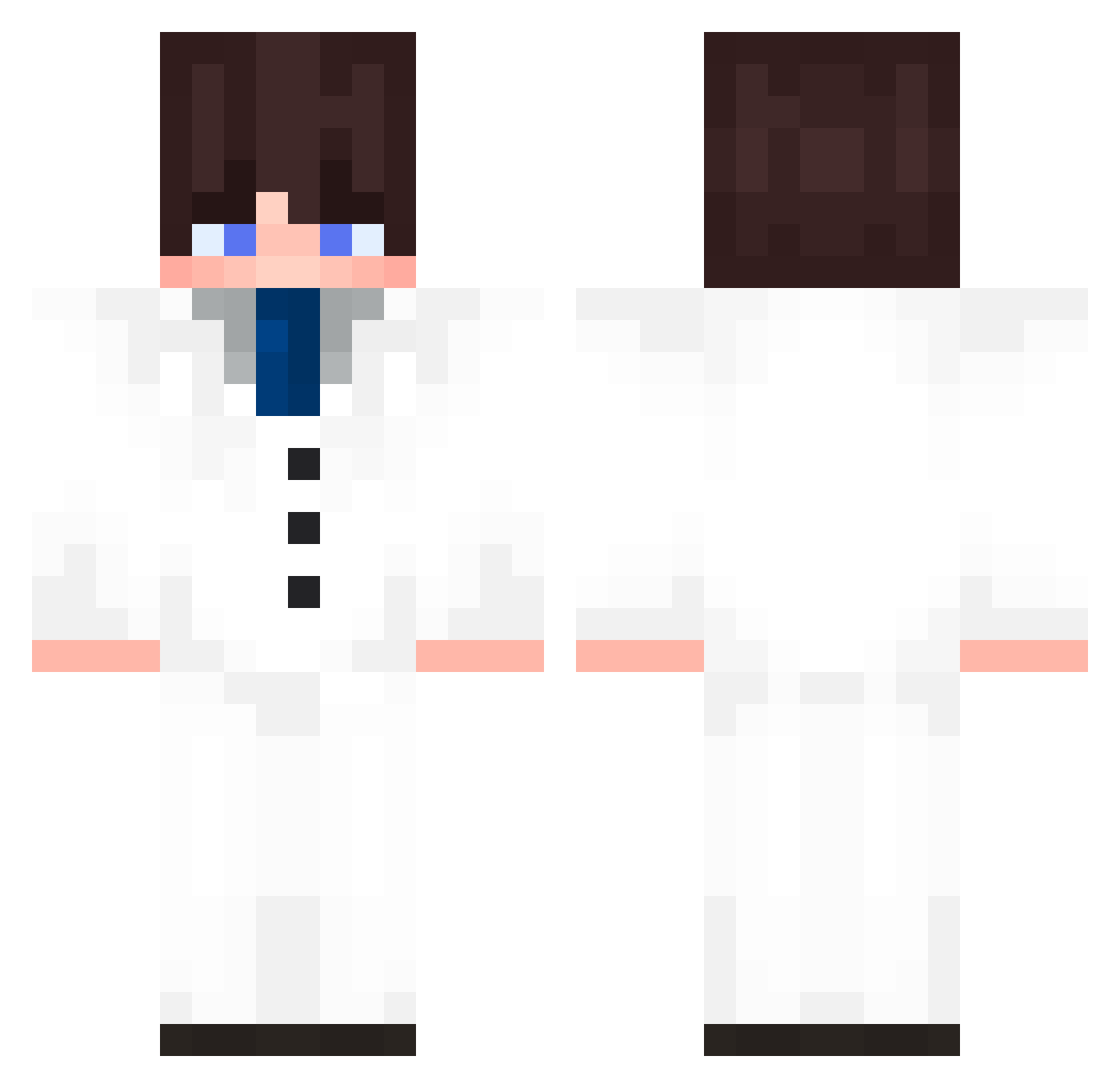 2hoy Minecraft skin, front and back view