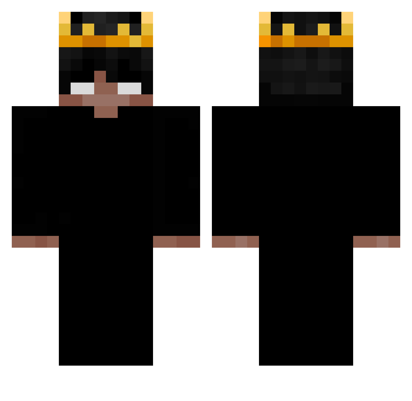 Naruuh Minecraft skin, front and back view
