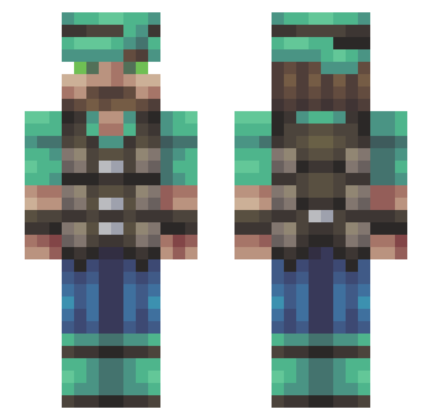 ronaldmcmars26 Minecraft skin, front and back view