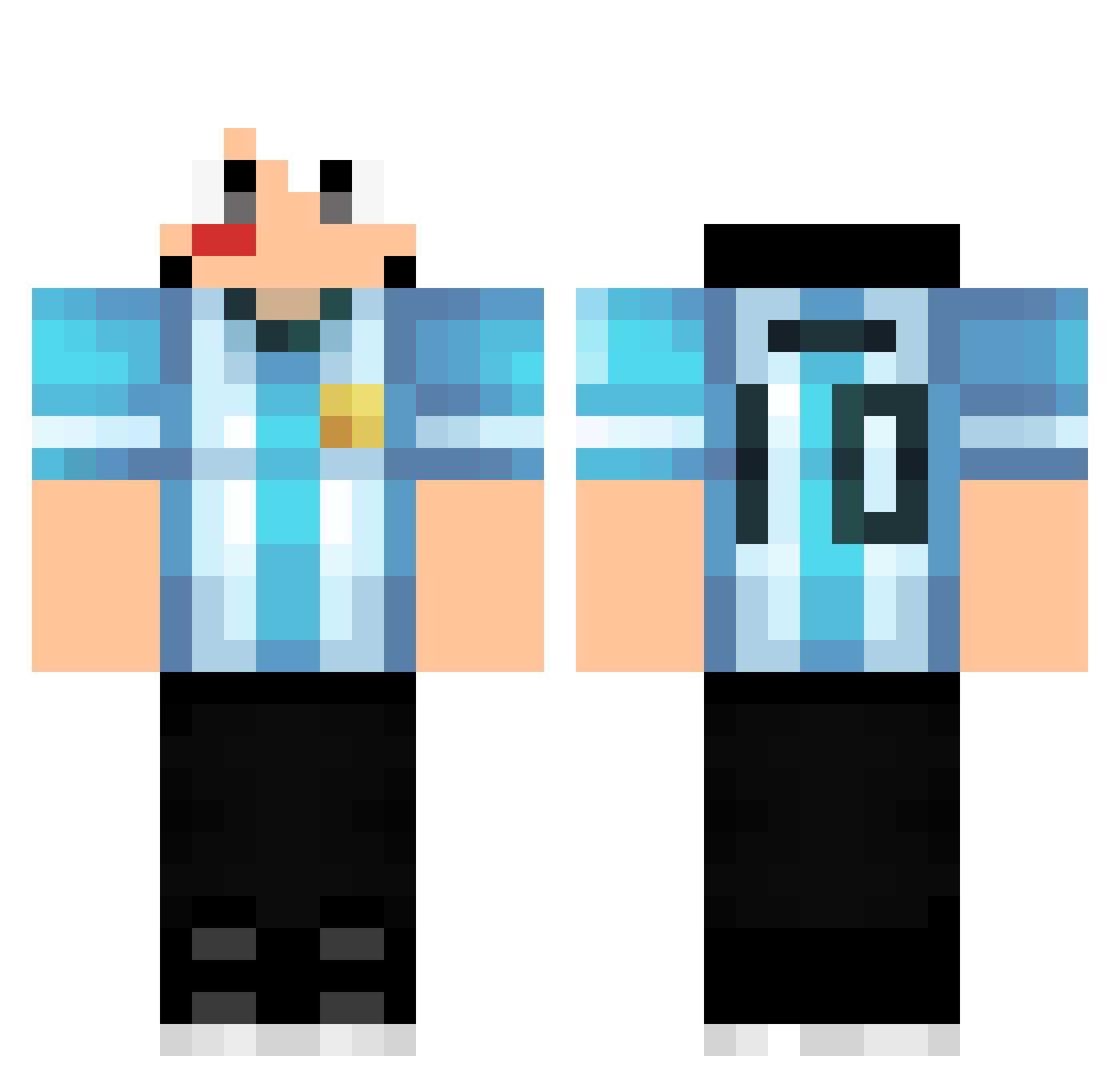ILeonzinGm Minecraft skin, front and back view