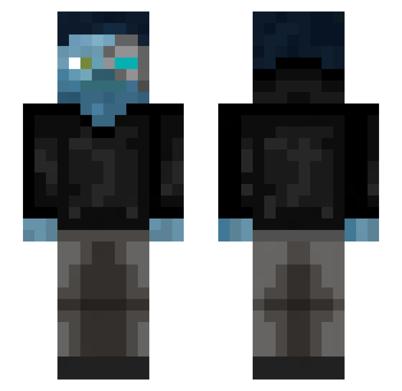 S0l_v Minecraft skin, front and back view