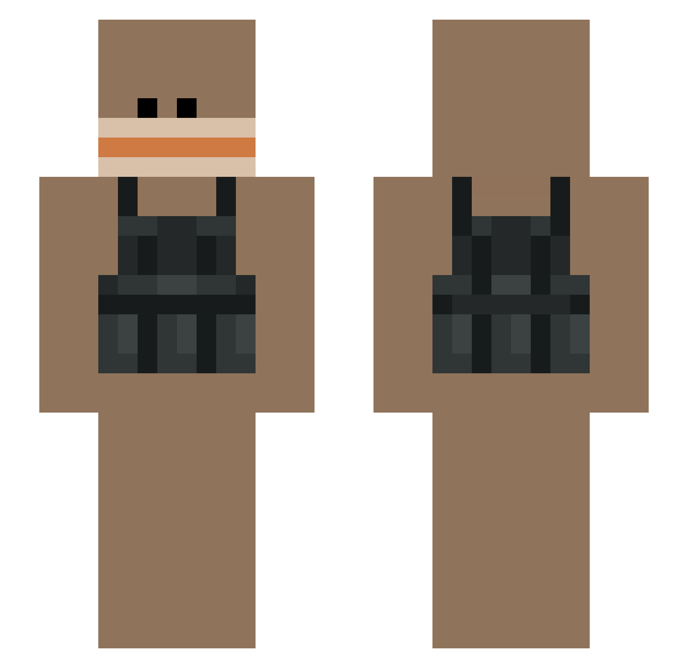 selfishshod Minecraft skin, front and back view